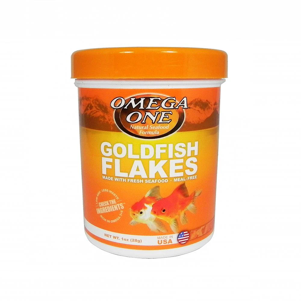 Omega One Goldfish Flakes Fish Food 1oz - Image 1