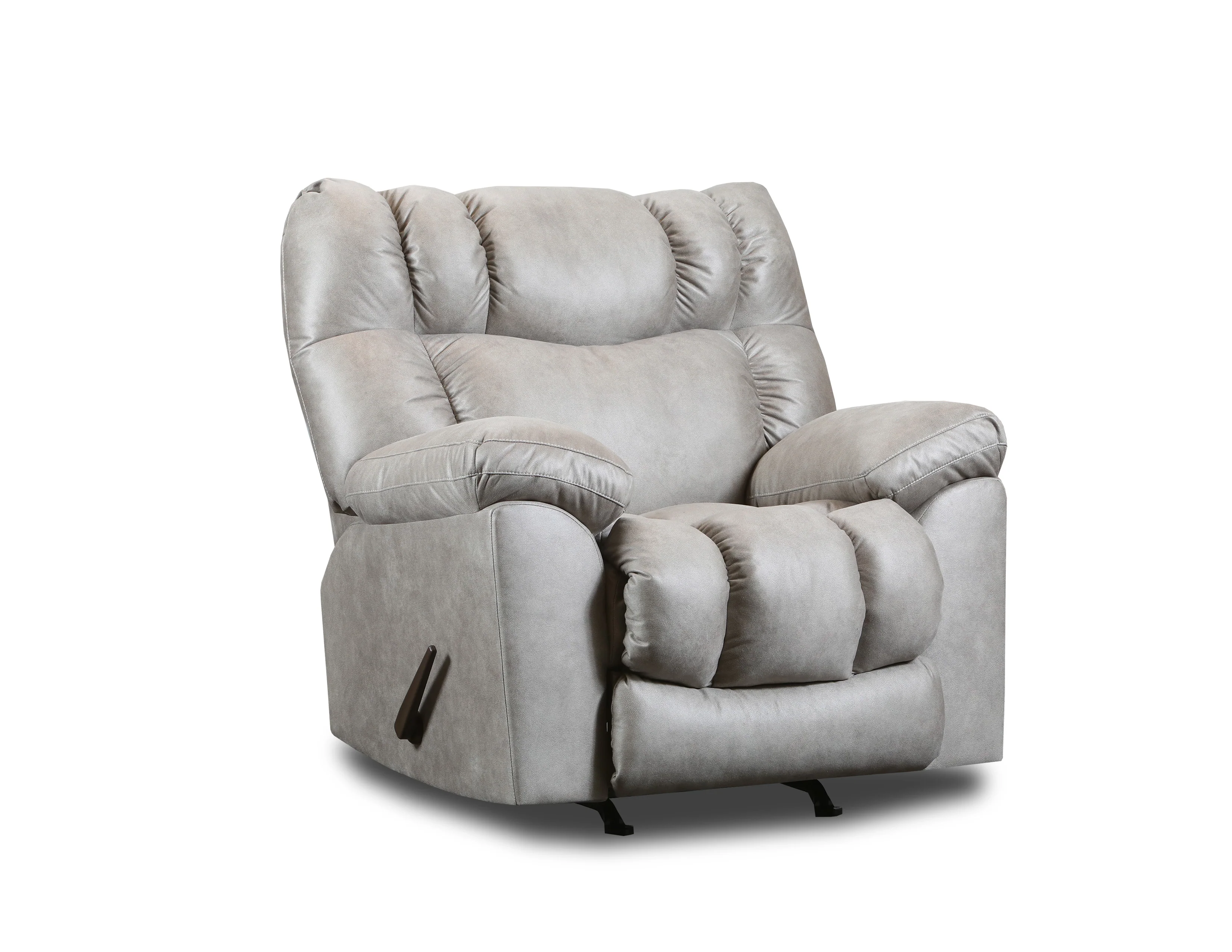 1014 271-09 Southern Motion Clayton Rocker Recliner in Amos Platinum Fabric