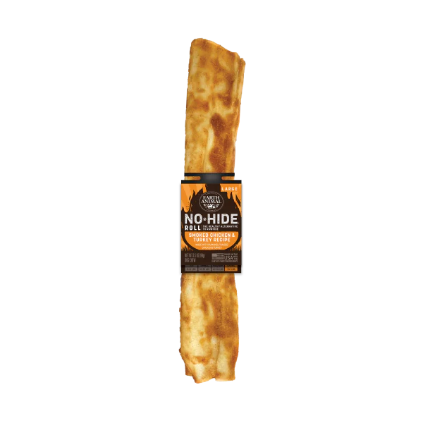 Earth Animal Dog NoHide Chew BBQ Smoked Chkn&Trky Large 1pk - Image 1