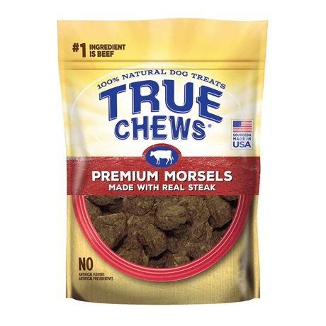 True Chews Steak Morsels Dog Treat, 10 oz - Image 1