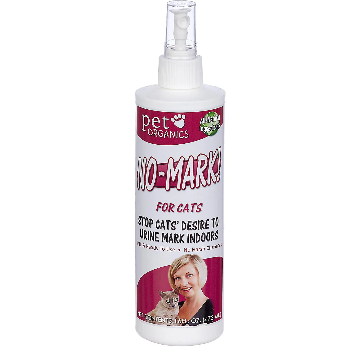 Pet Organics No Mark Cat Odor Spray for Cats  16oz - Image 1