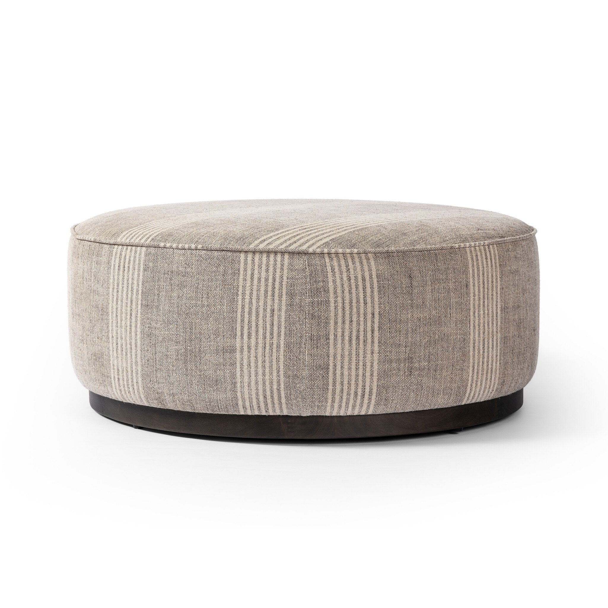 Sinclair Large Round Ottoman Manchester Flint - Image 2