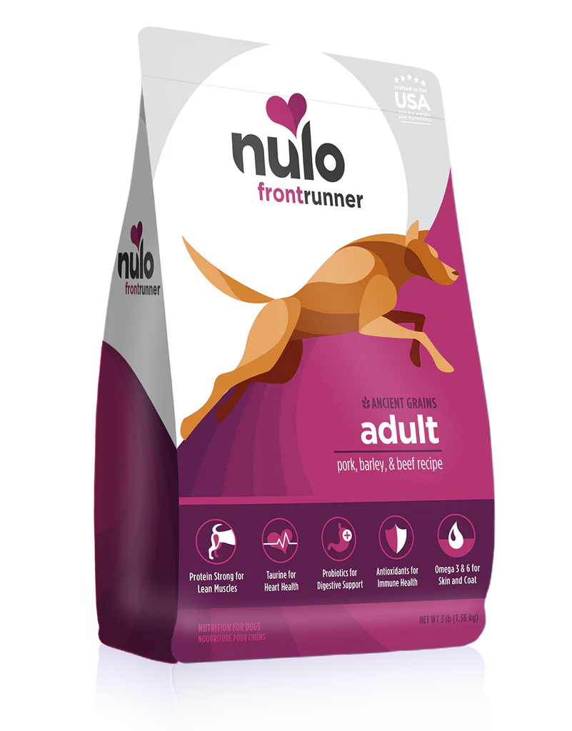 Nulo Dry Dog Food 3lb Pork Beef and Barley - Image 1