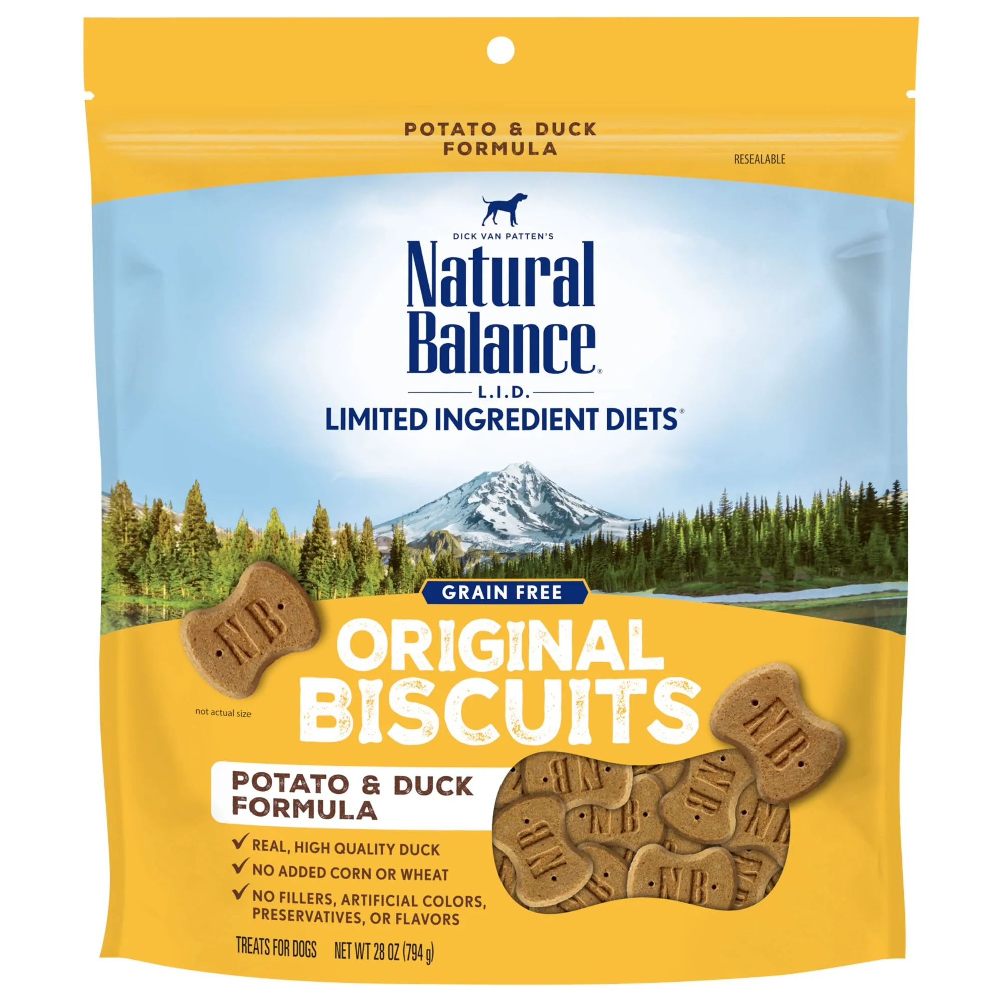 Natural Balance L.I.T. Limited Ingredient Treats Potato & Duck Formula Dry Dog Treats  28-Ounce - Image 1
