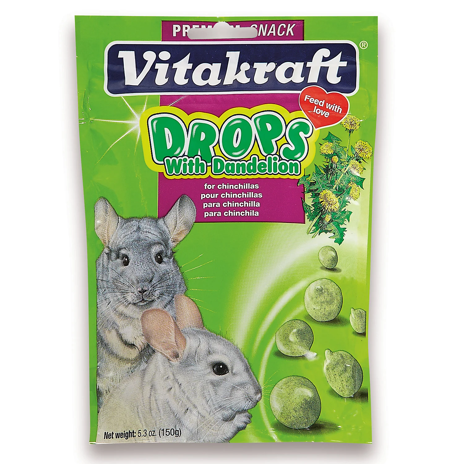 Vitakraft Dandelion Drops Chinchilla Treat  5.3 oz. - Image 1