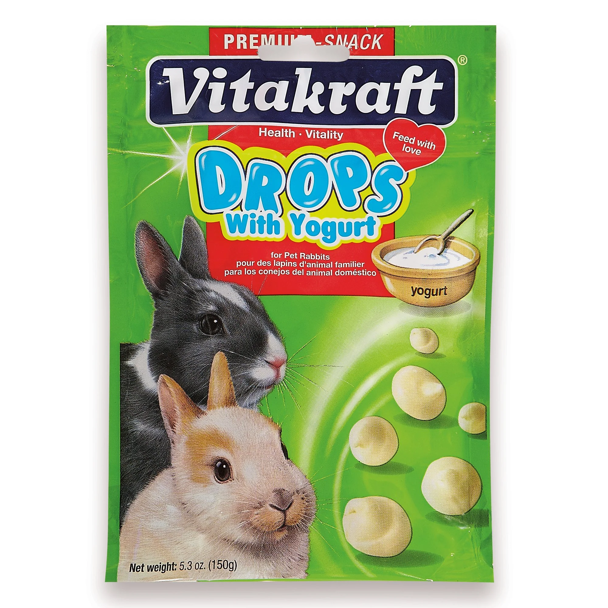 Vitakraft Drops with Yogurt Rabbit Treats  5.3 Oz - Image 1