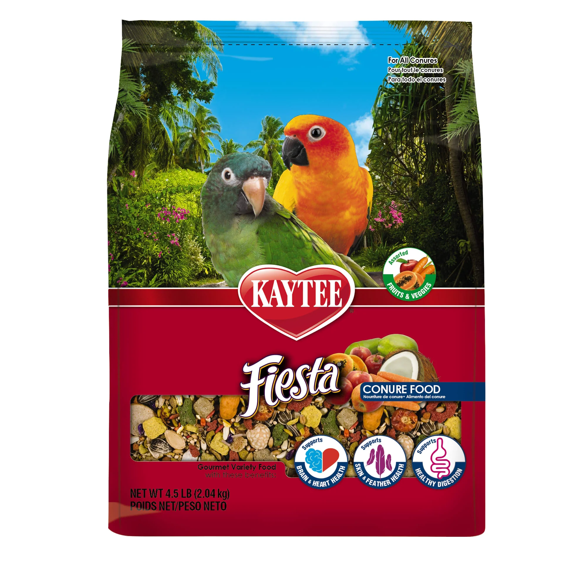 Kaytee Fiesta Conure 4.5 lb  Fortified Gourmet Diet - Image 1