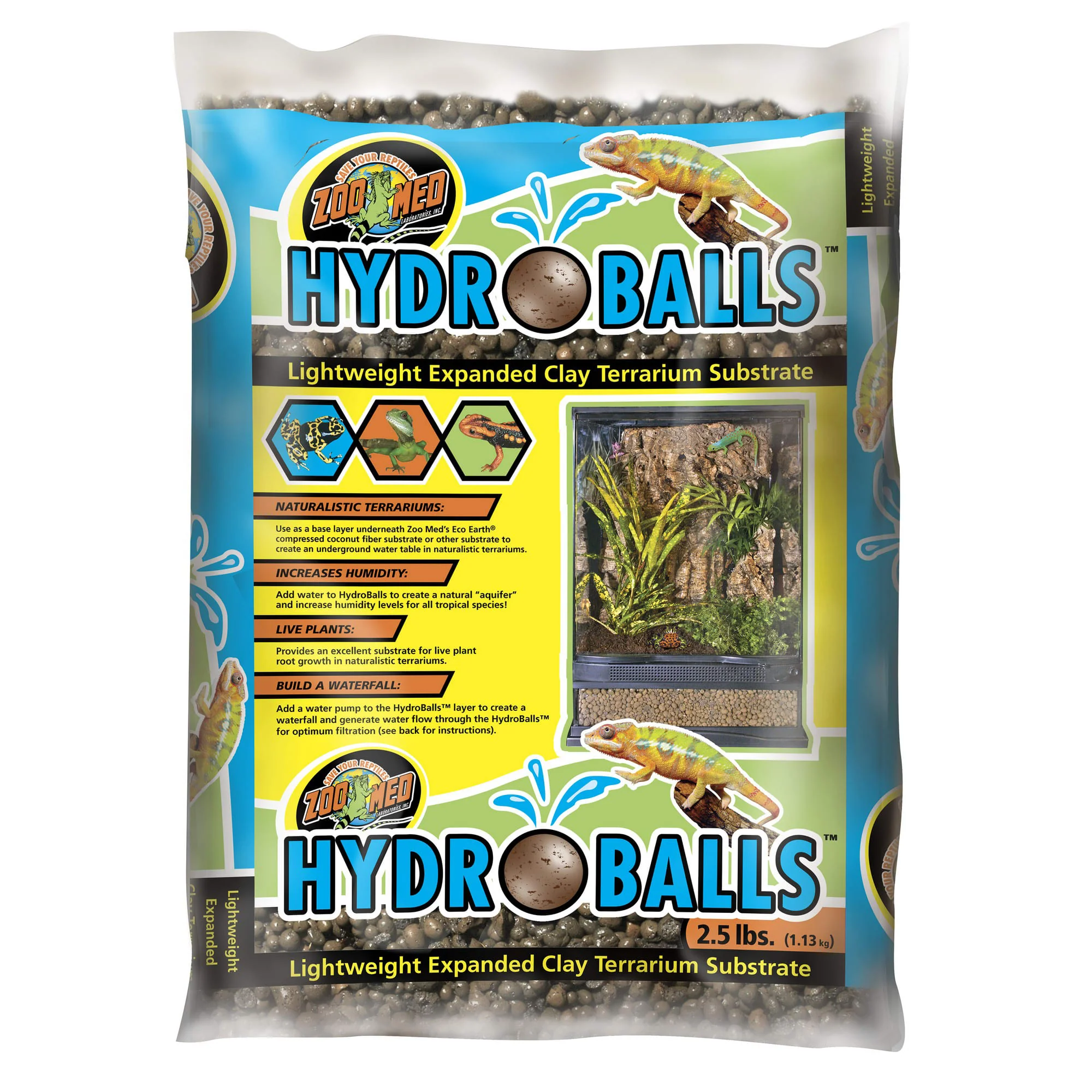 Zoo Med HydroBalls Expanded Clay Terrarium Substrate  2.5lb - Image 1