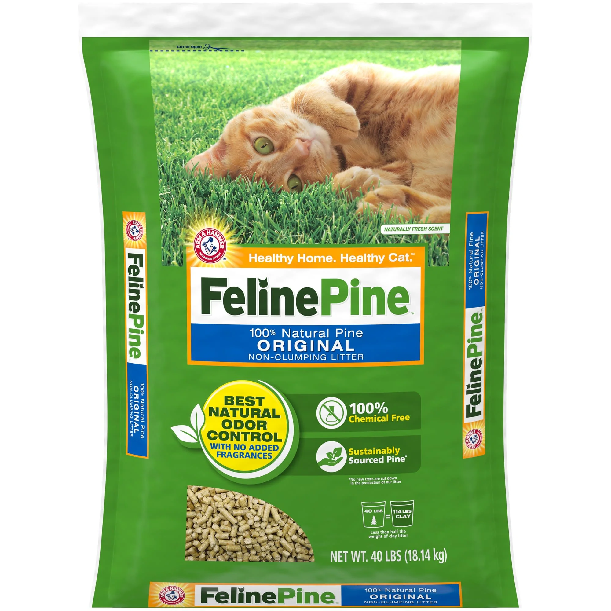Feline Pine Original Cat Litter 40lb - Image 1