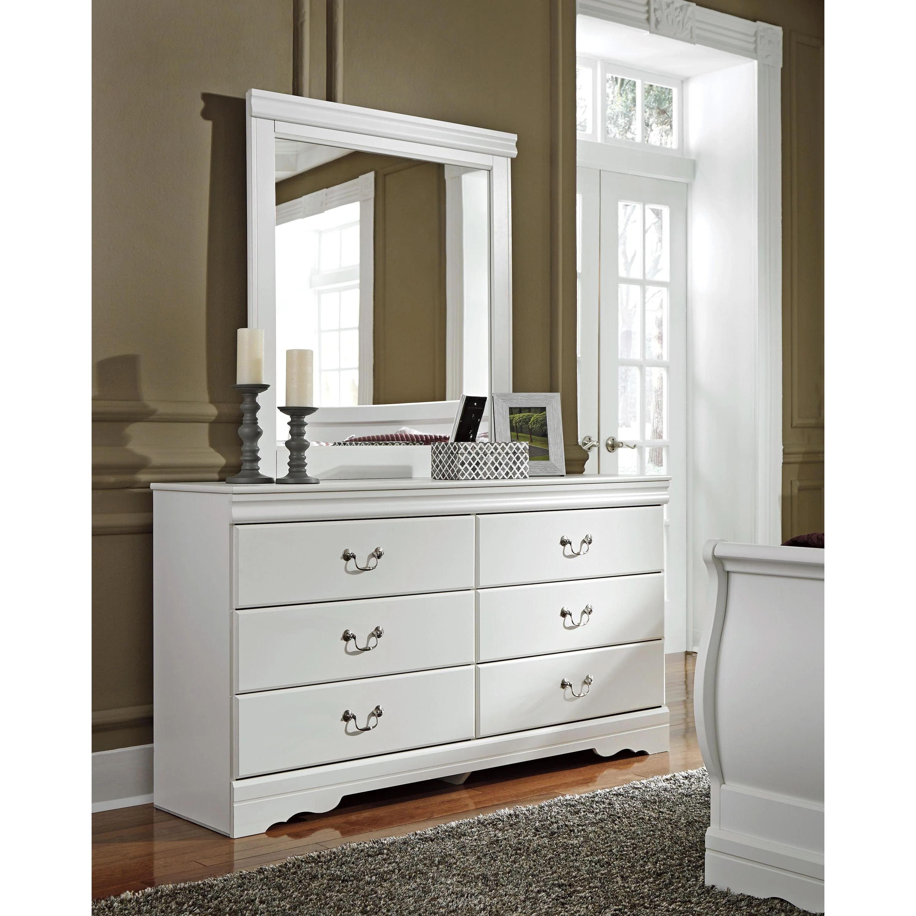 Signature Design by Ashley Anarasia B129B9 6 pc Queen Sleigh Bedroom Set - Image 3