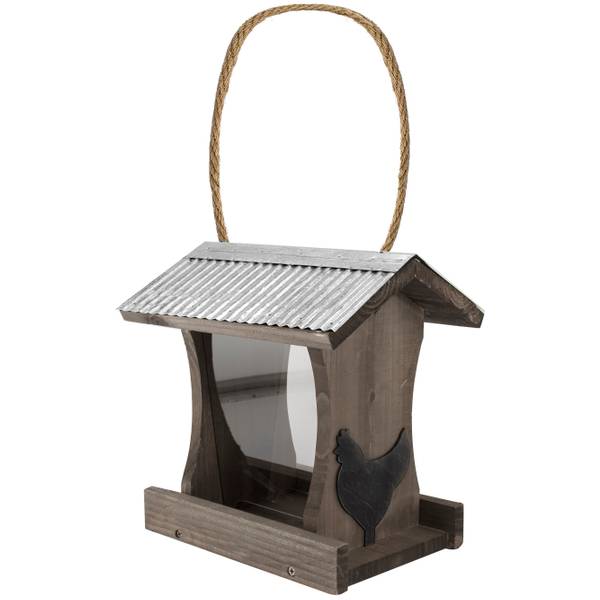 Woodlink Hanging Mount Backyard Rustic Farmhouse Hopper Wild Bird Feeder - Image 1
