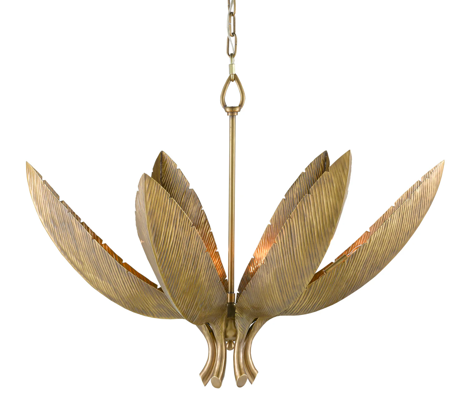 Bird of Paradise Brass Chandelier - Image 1