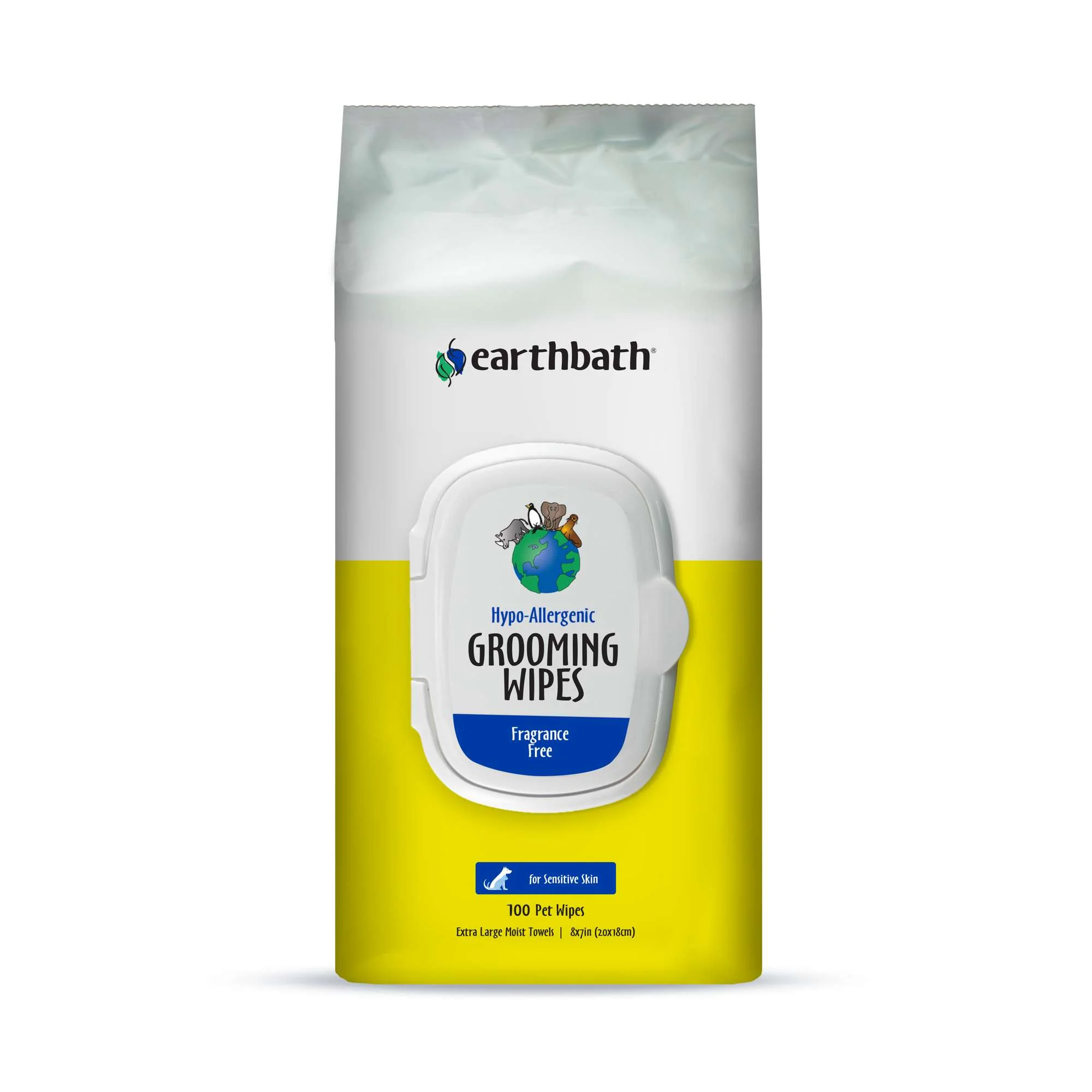 earthbath All Natural Hypo-Allergenic Pet Grooming Wipes  100-Count Travel Pack - Image 1