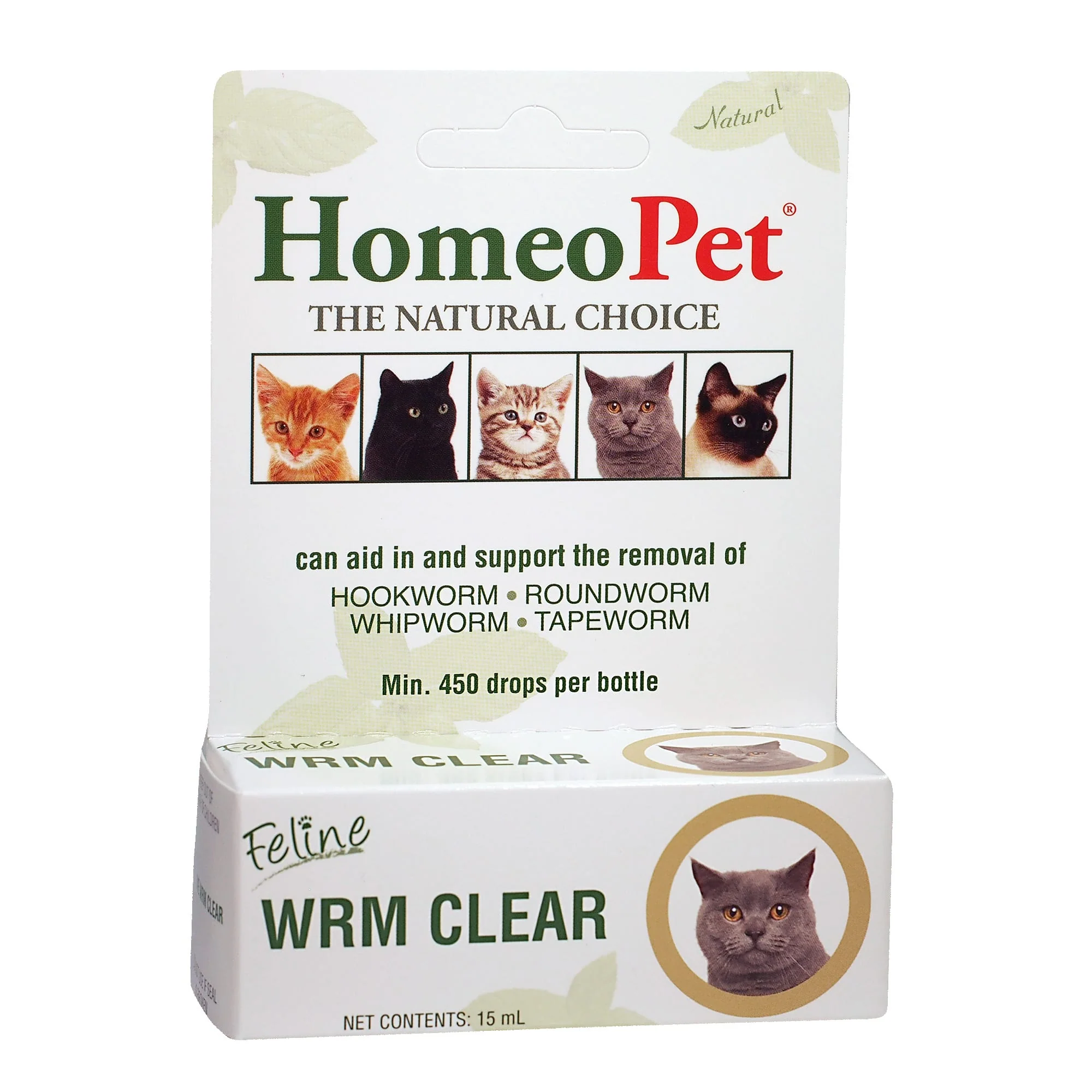 Homeopet Feline Worm Clear Drops 15ml - Image 1