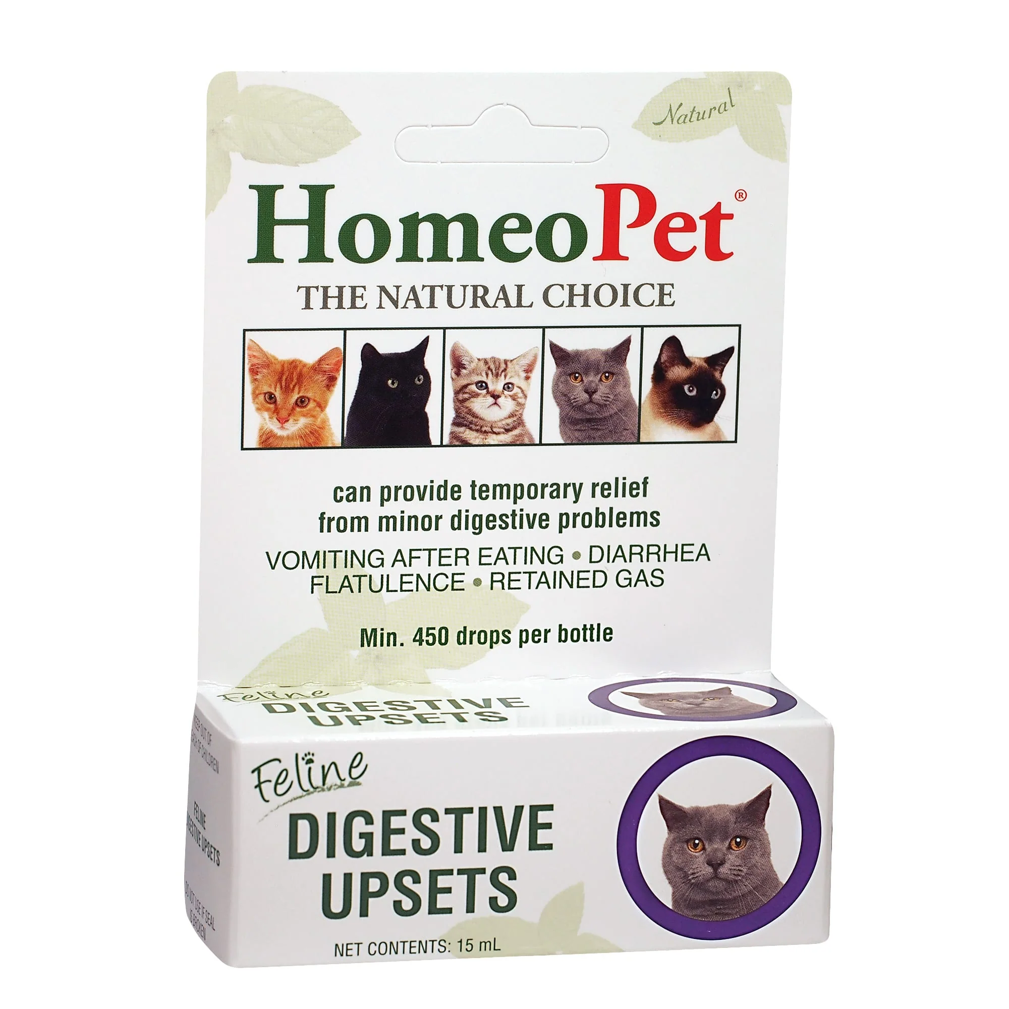 Homeopet Feline Digestive Upsets Drops 15ml - Image 1