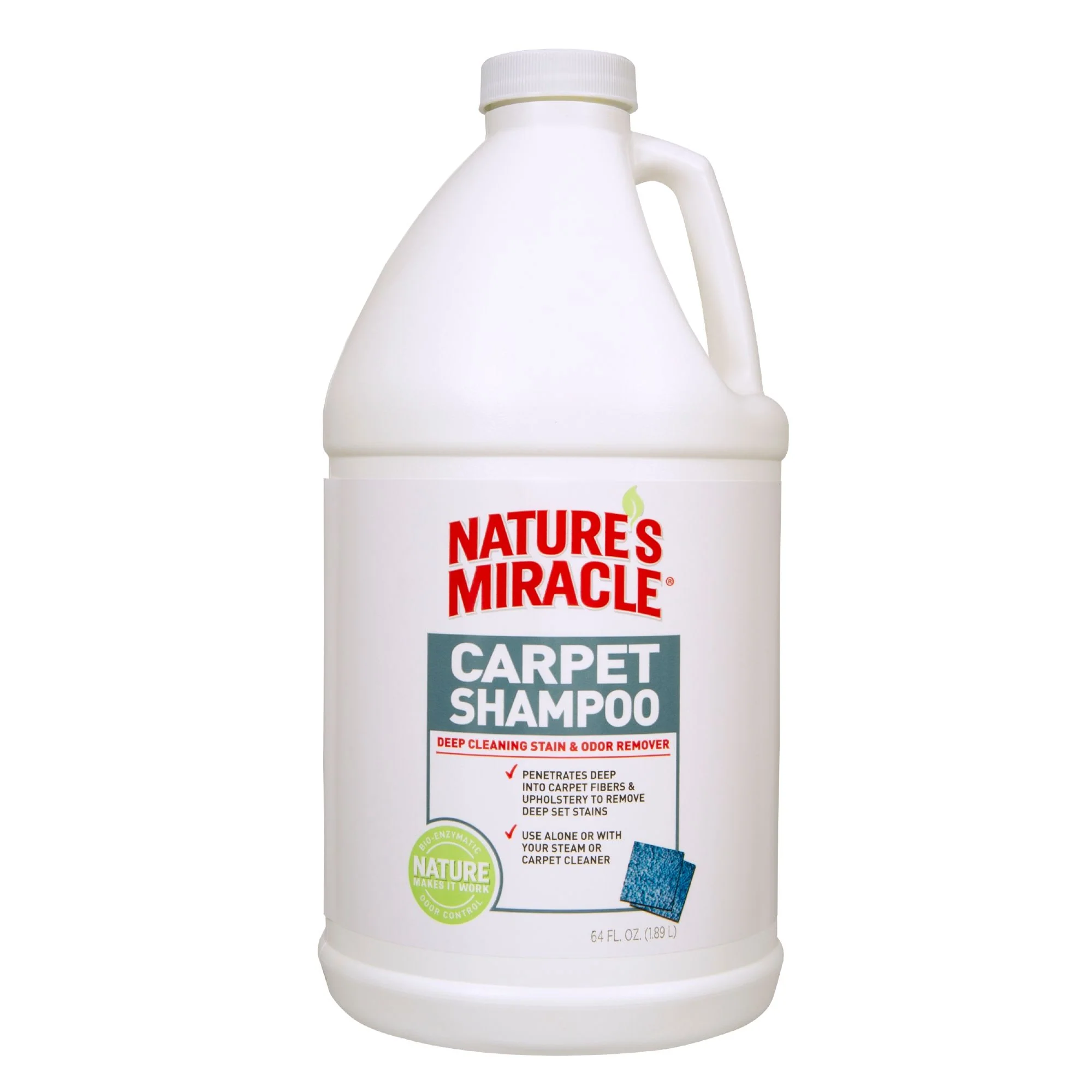 Nature’s Miracle Carpet Shampoo 64 Ounces, Deep-Cleaning Stain And Odor Remover - Image 1