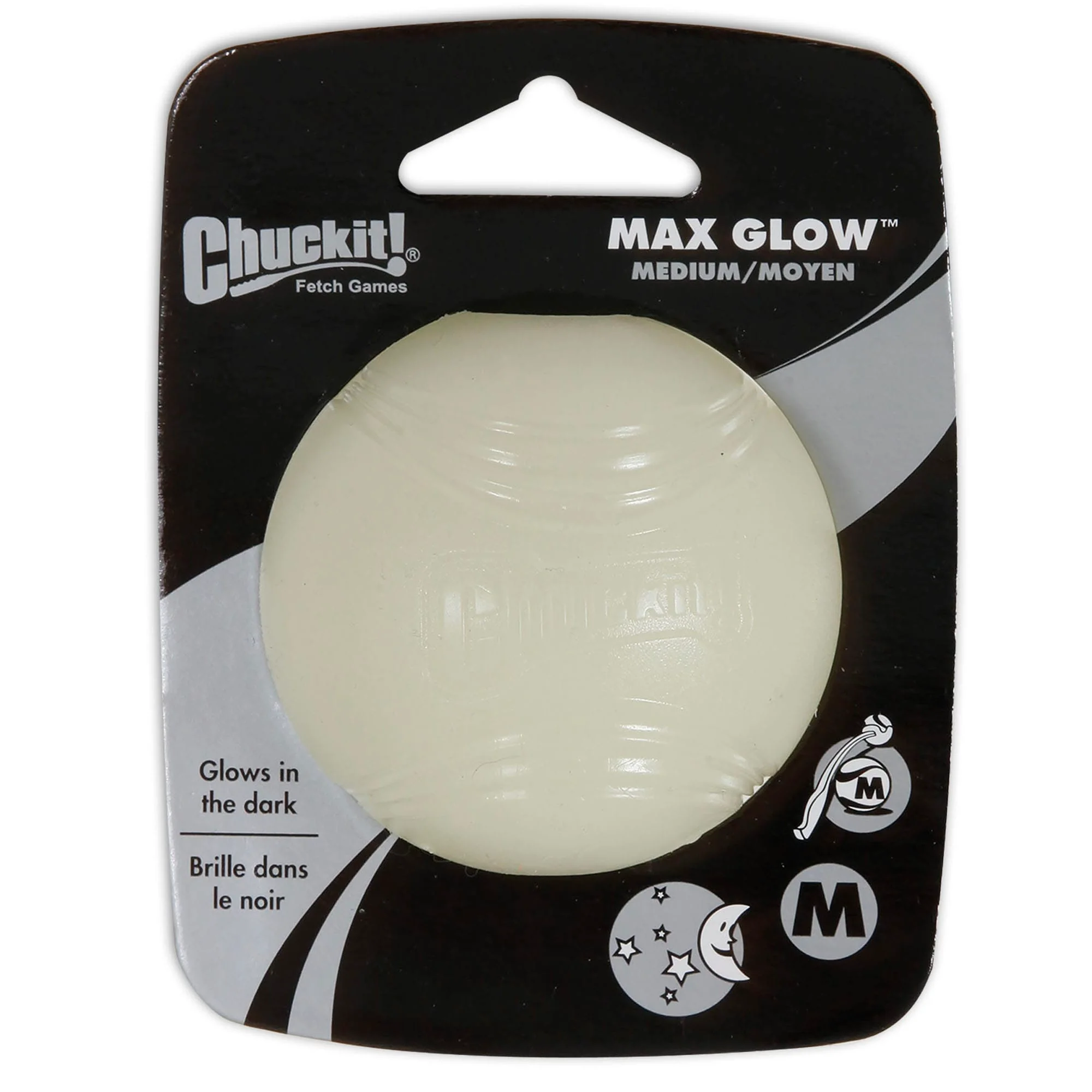 Chuckit! Max Glow in the Dark Dog Ball Toy  Medium - Image 1