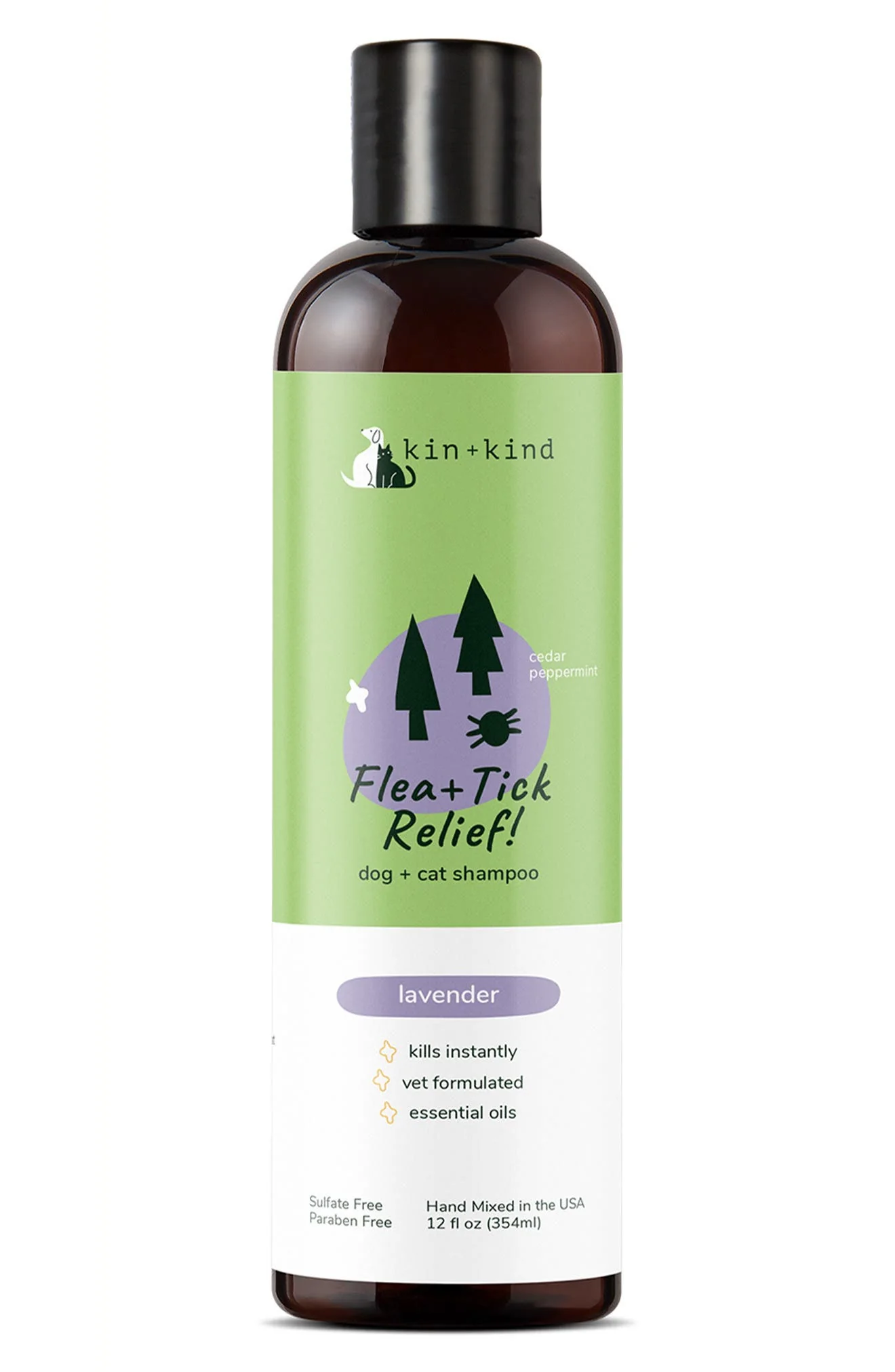 Kin & Kind Lavender Flea & Tick Shampoo 12oz - Image 1