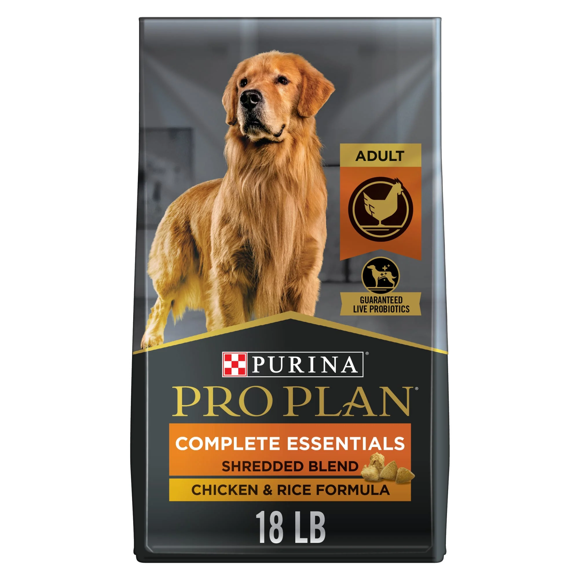 Purina Pro Plan High Protein Dog Food Shredded Blend Chicken & Rice Formula  5 lb. Bag - Image 1