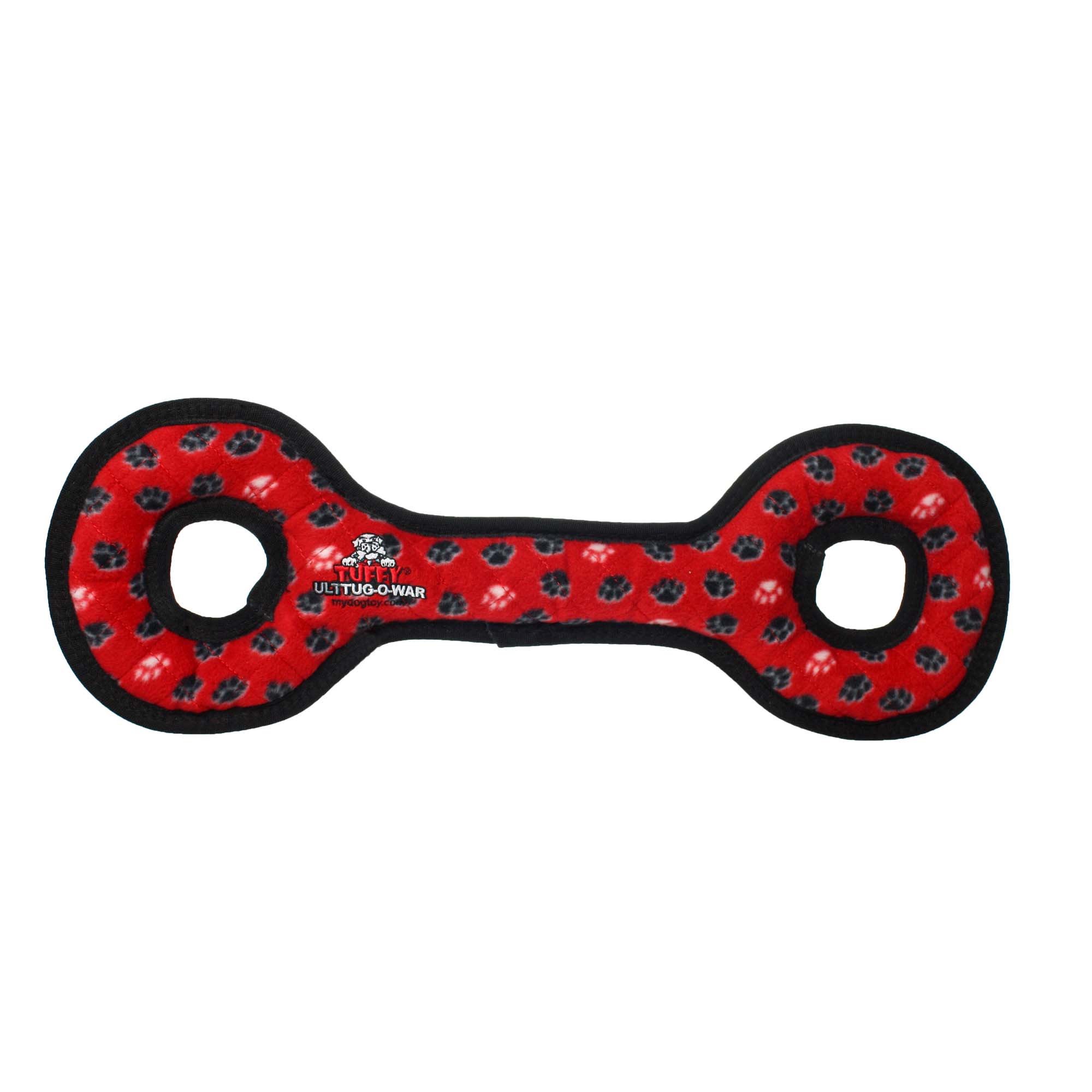 Tuffy Ultimate Tug-O-War Red Paw  Squeaky and Durable Dog Toy - Image 1