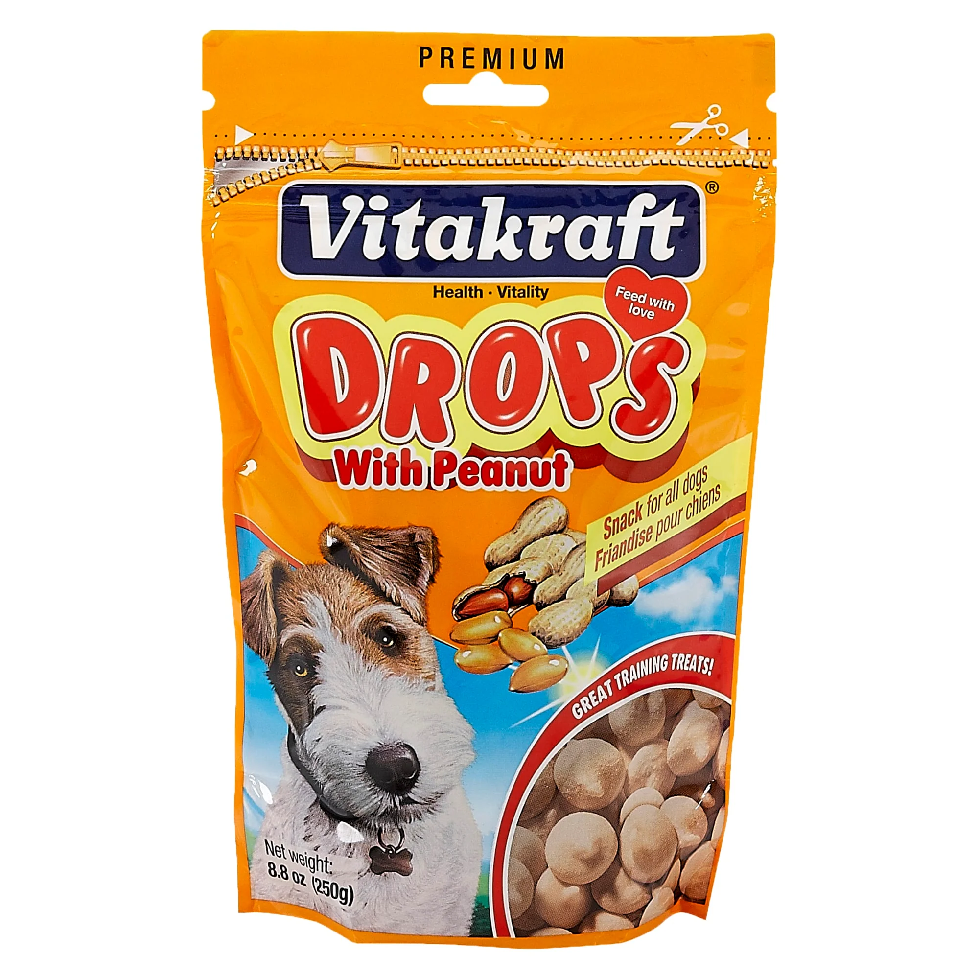 Vitakraft Peanut Drops Dog Treat  8.8 oz. - Image 1