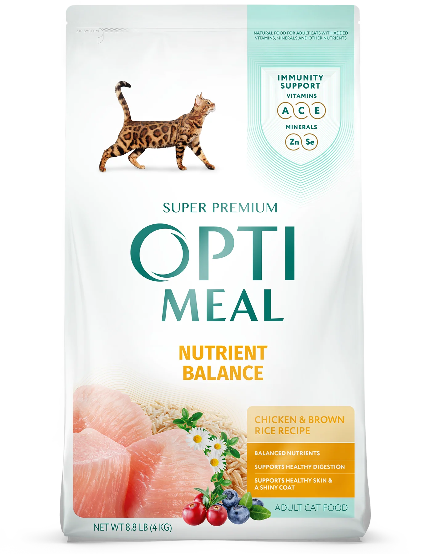 Optimeal Dry Cat Food 3.3lb Chicken - Image 1