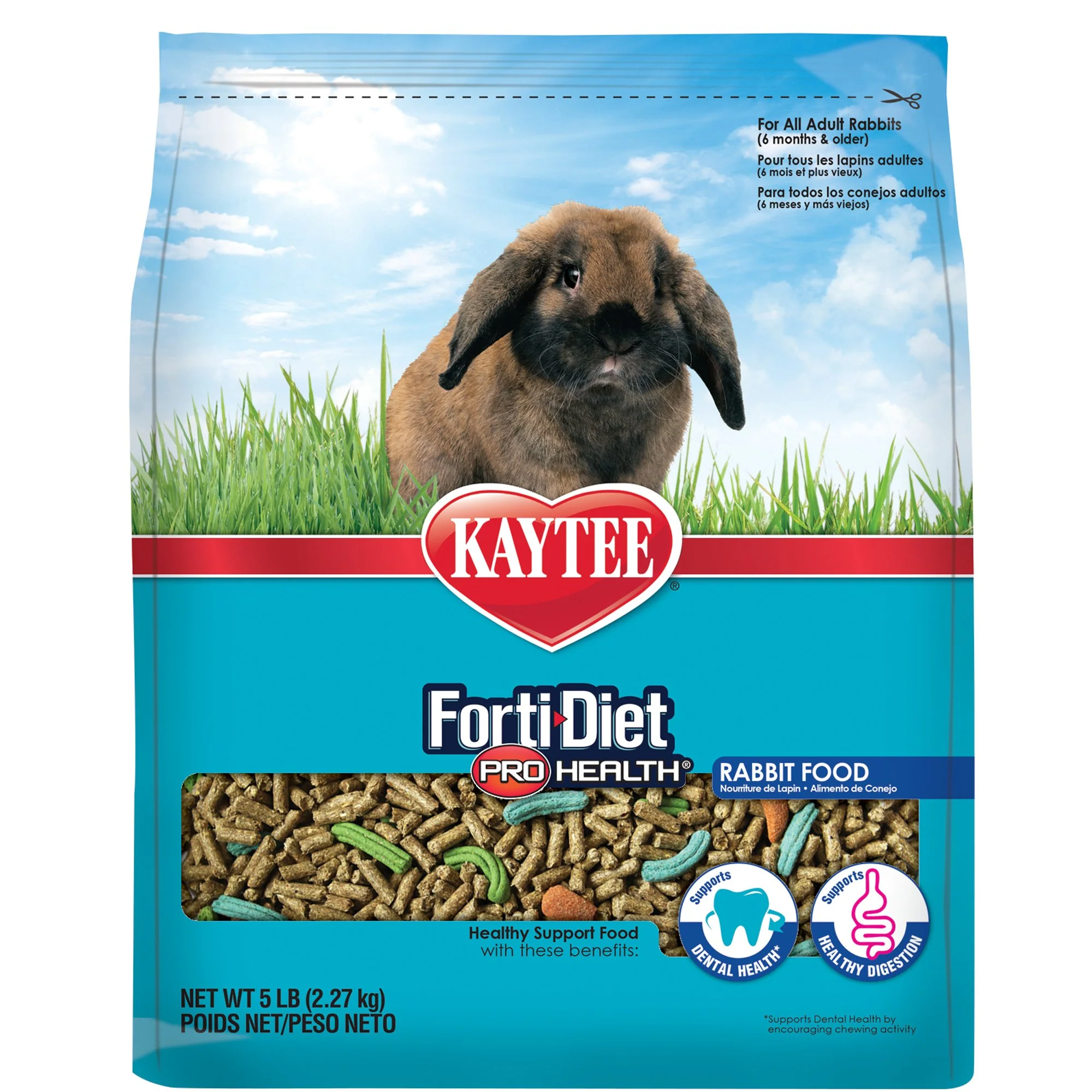 Kaytee® Forti-Diet Pro Health® Adult Rabbit Food 5 Lbs - Image 1