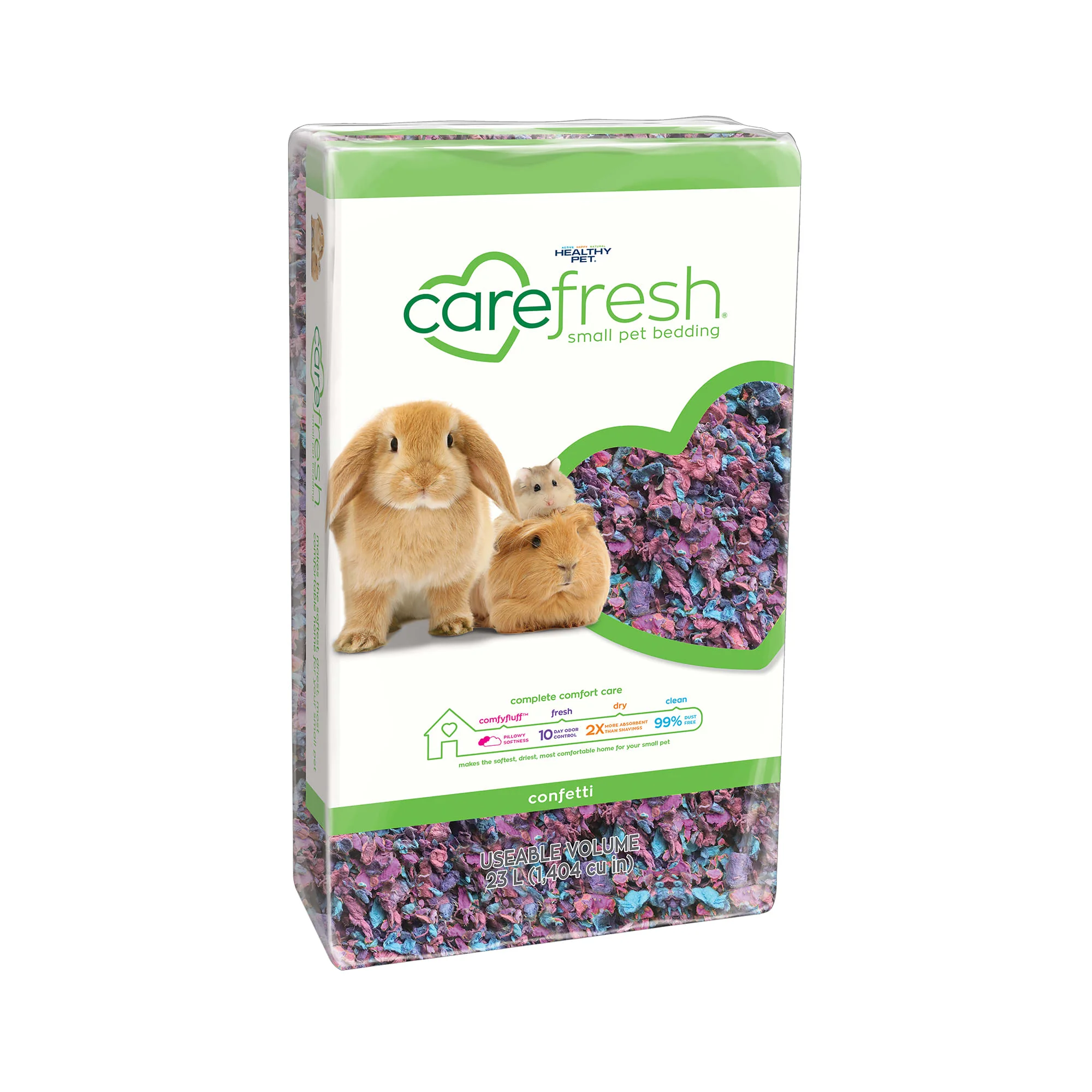 CareFRESH Natural Soft Paper Fiber  Small Pet Bedding  Confetti  23L - Image 1