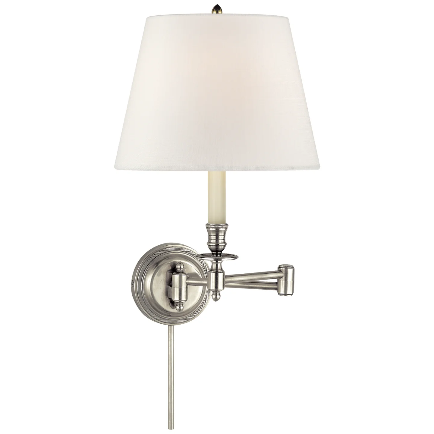 Candle Stick One Light Swing Arm Wall Sconce - Image 1