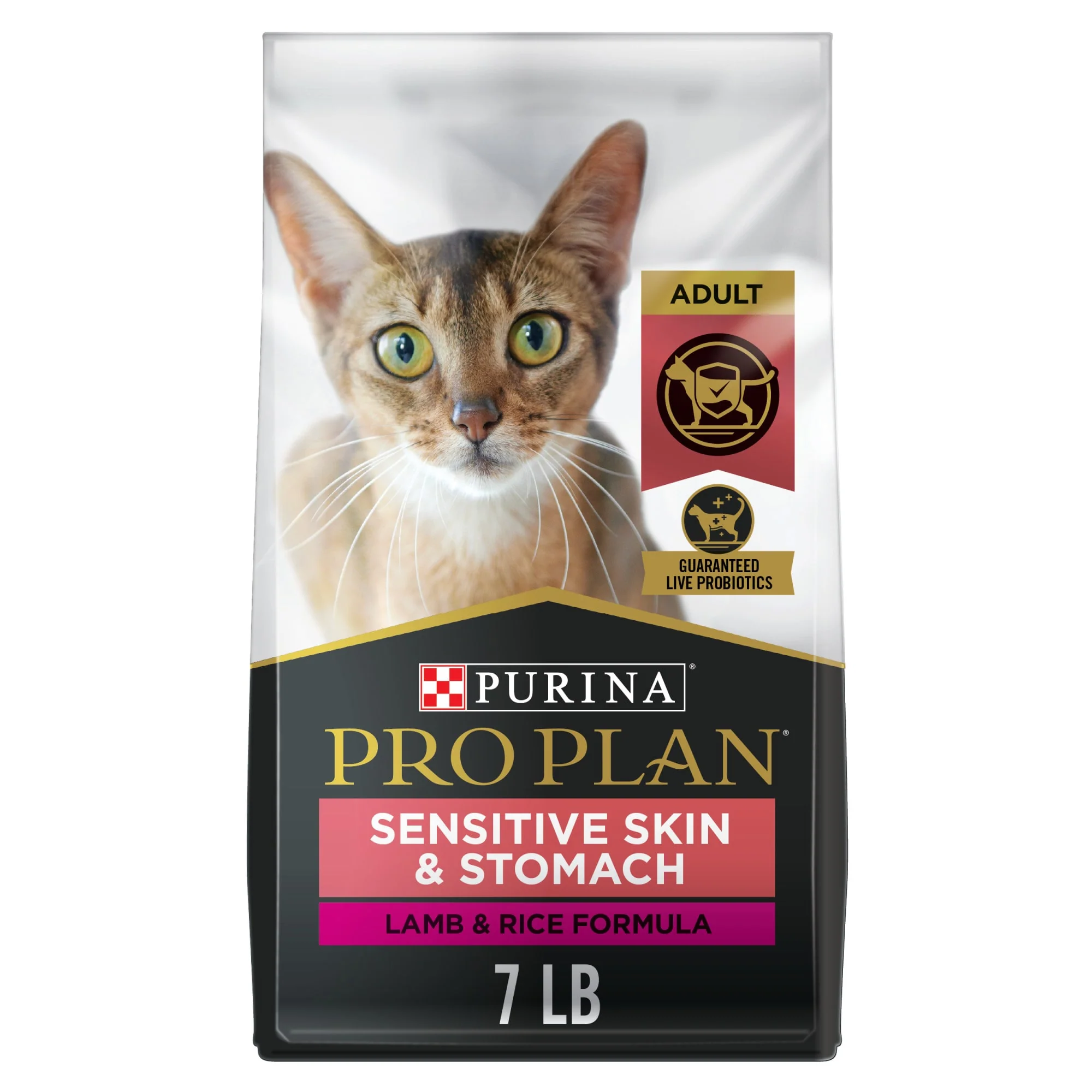 Purina Pro Plan Sensitive Skin and Stomach Cat Food  Lamb and Rice Formula  7 lb. Bag - Image 1