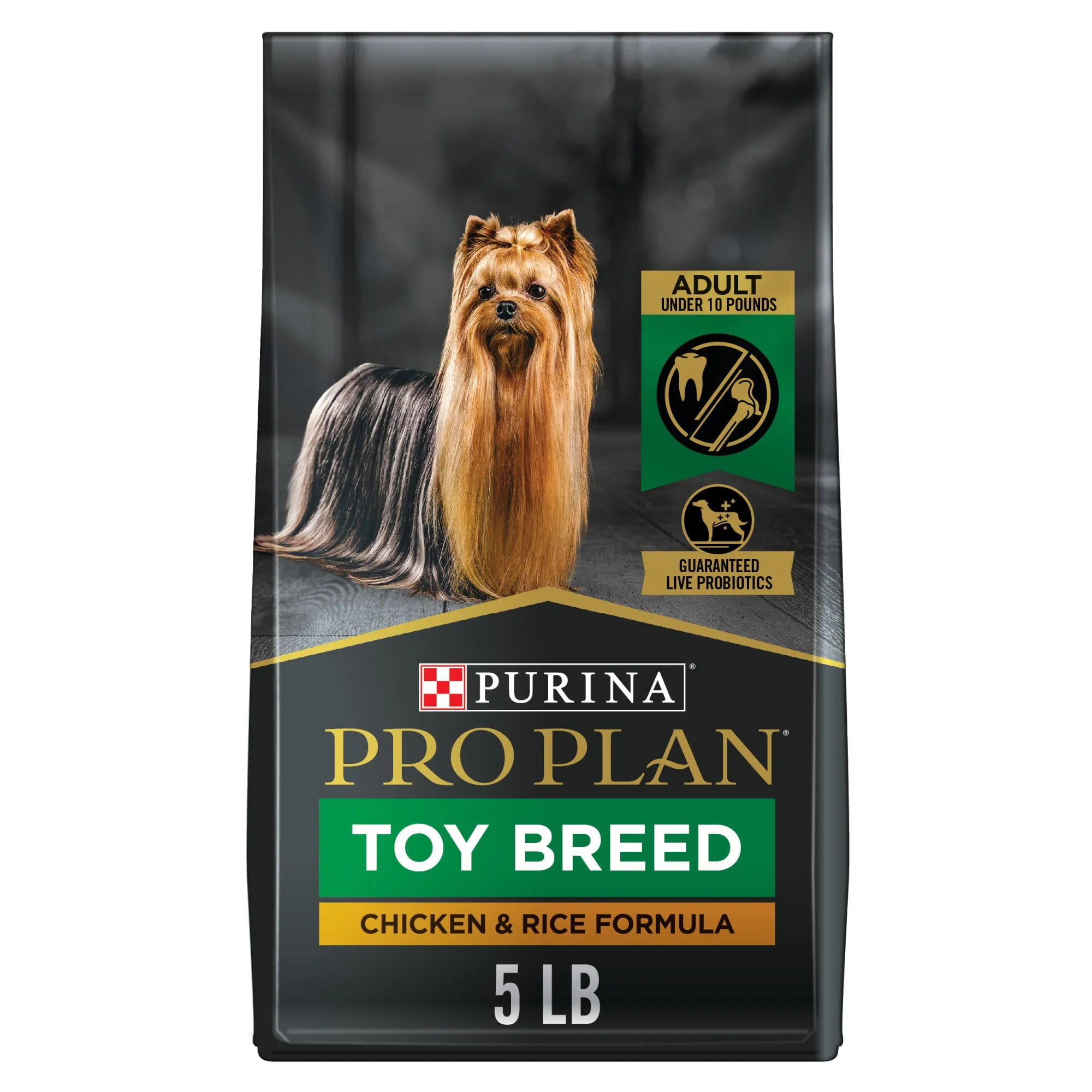 Purina Pro Plan Toy Breed Dog Food With Probiotics for Dogs  Chicken & Rice Formula  5 lb. Bag - Image 1