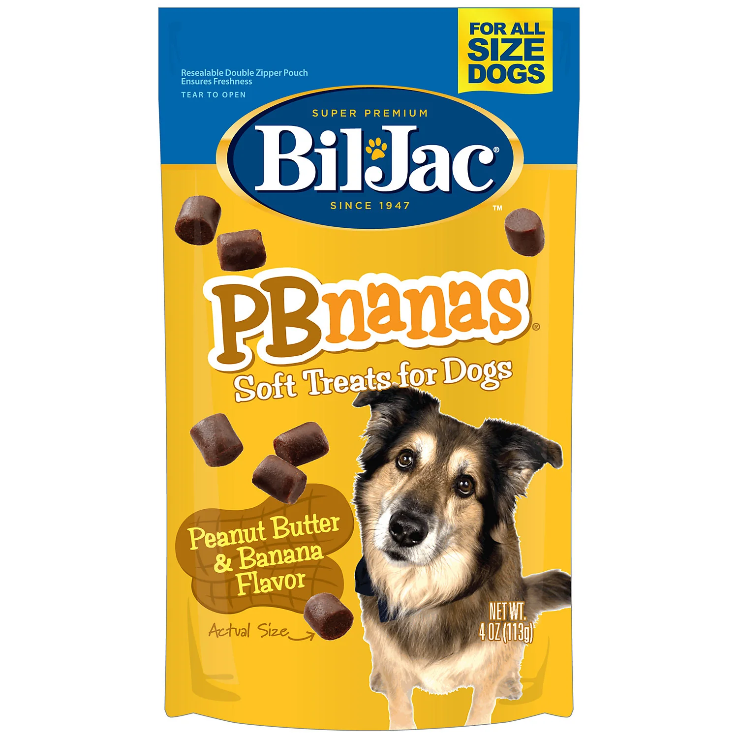 Bil-Jac PB-Nanas Dog Treats 4oz - Image 1