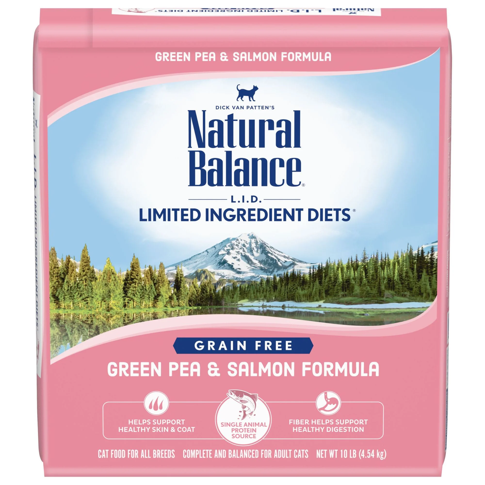 Natural Balance Green Pea and Salmon Formula Cat Food, 4lb - Image 1
