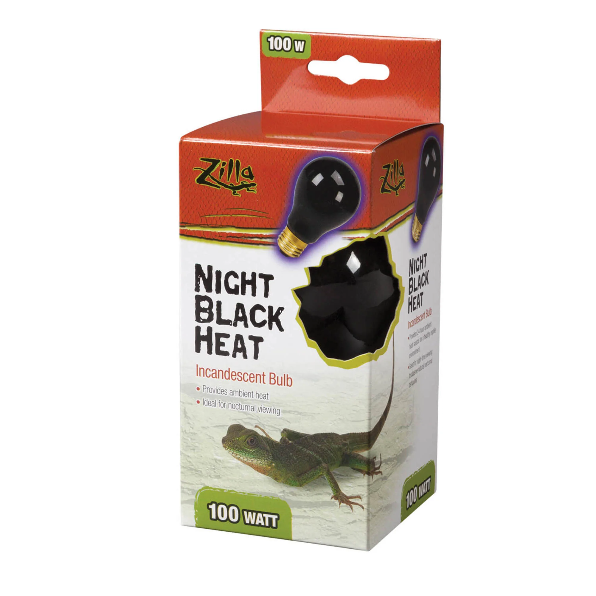Zilla Night Black Heat Incandescent Bulb for Reptiles 100 watt - Image 1