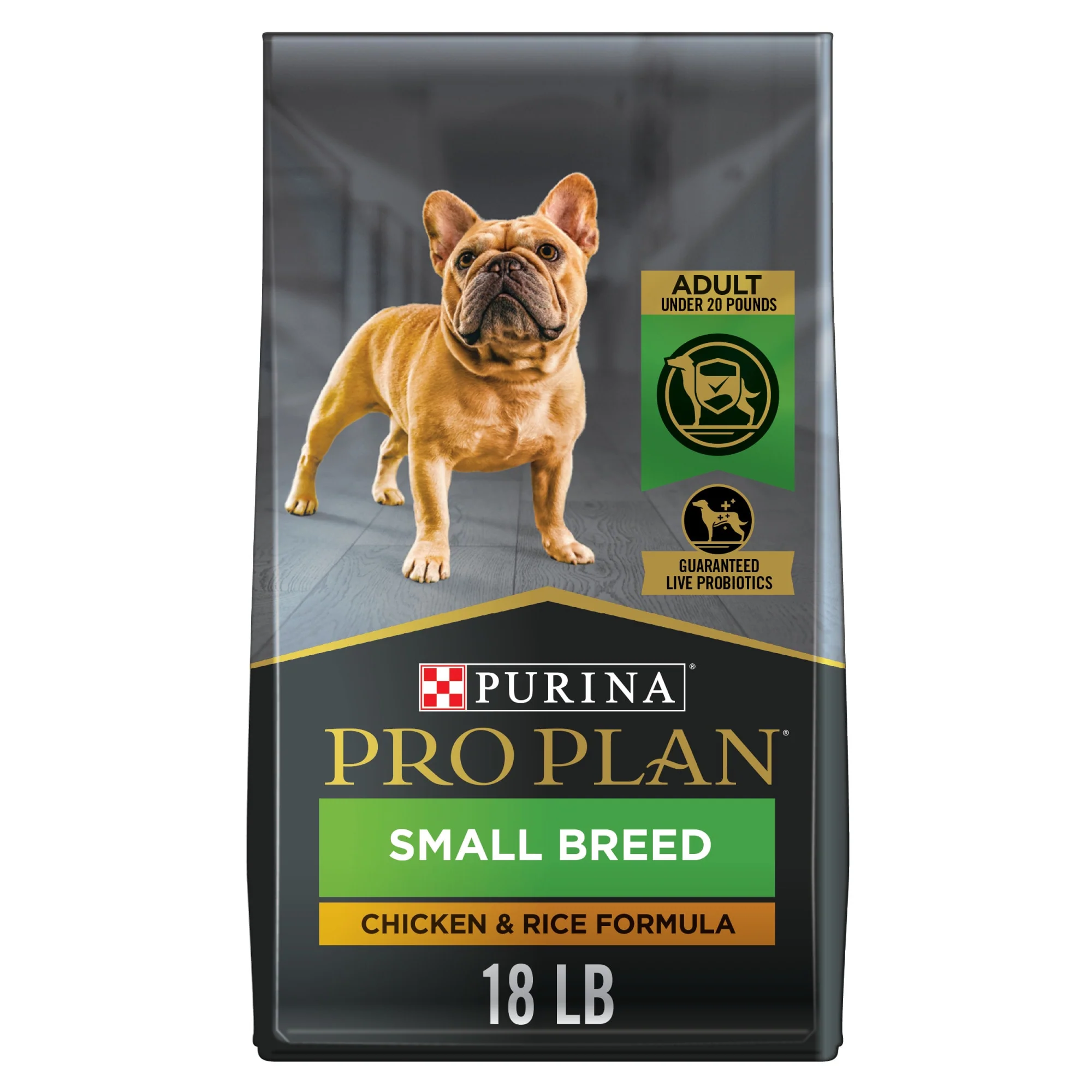 Purina Pro Plan High Protein Small Breed Dog Food  Chicken & Rice Formula  18 lb. Bag - Image 1