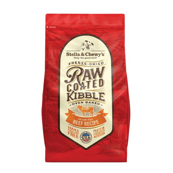 Stella & Chewy’s Raw Coated Kibble Grain-Free Grass-Fed Beef Recipe Dog Food, 3.5 Lb
