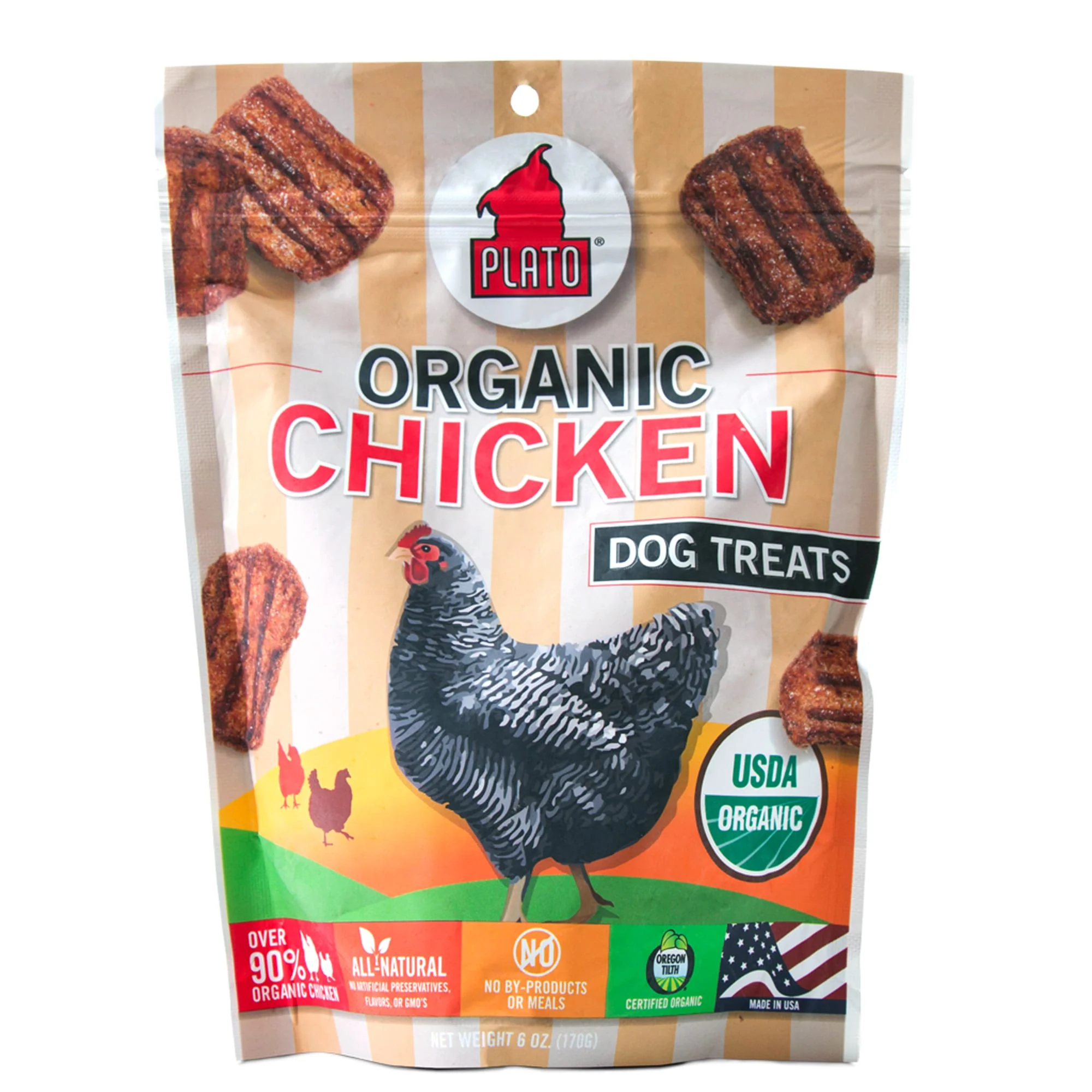 Plato Original Real Strips Chicken Recipe Dog Treats, 6 Oz. - Image 1