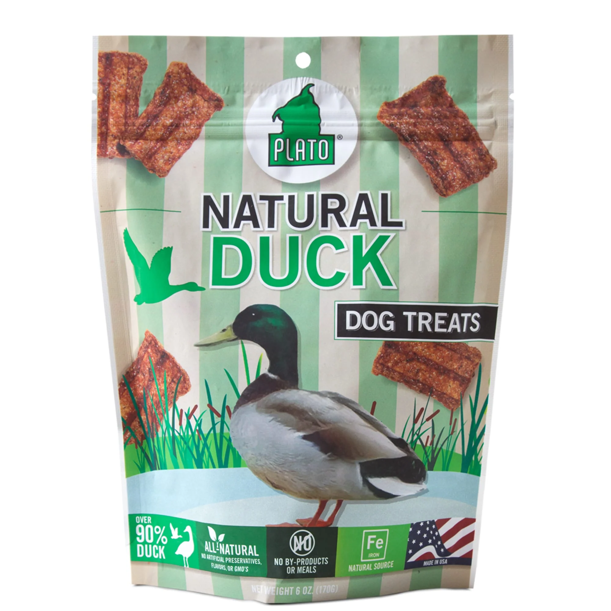 Plato Original Real Strips Duck Recipe Dog Treats, 6 Oz. - Image 1