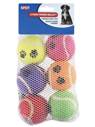Spot Ethical Pet Dog Toy Tennis Ball Value 6Pk - Image 1