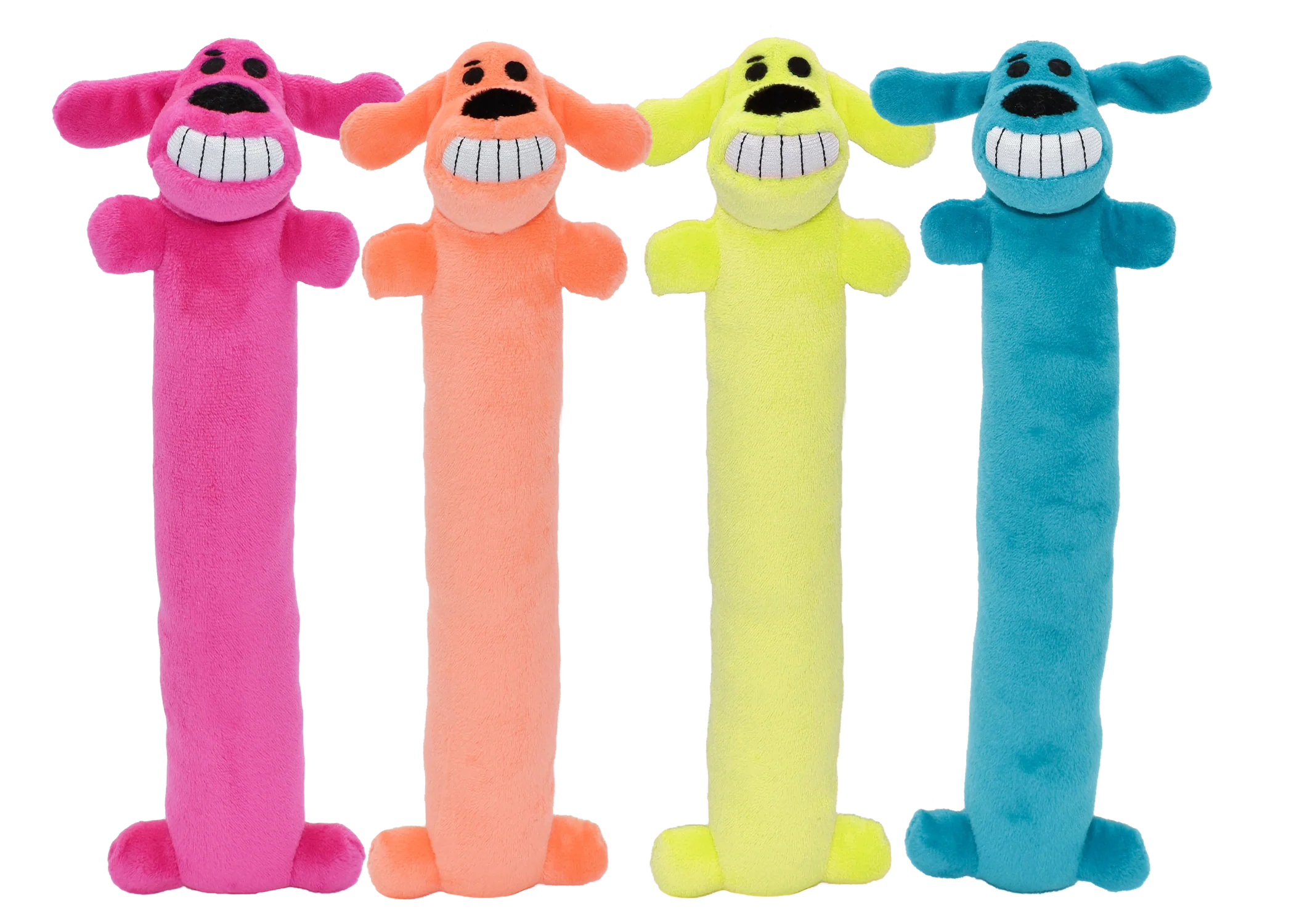 Multipet Plush Dog Toy Loofa Dog, The Original 12in Assorted - Image 1