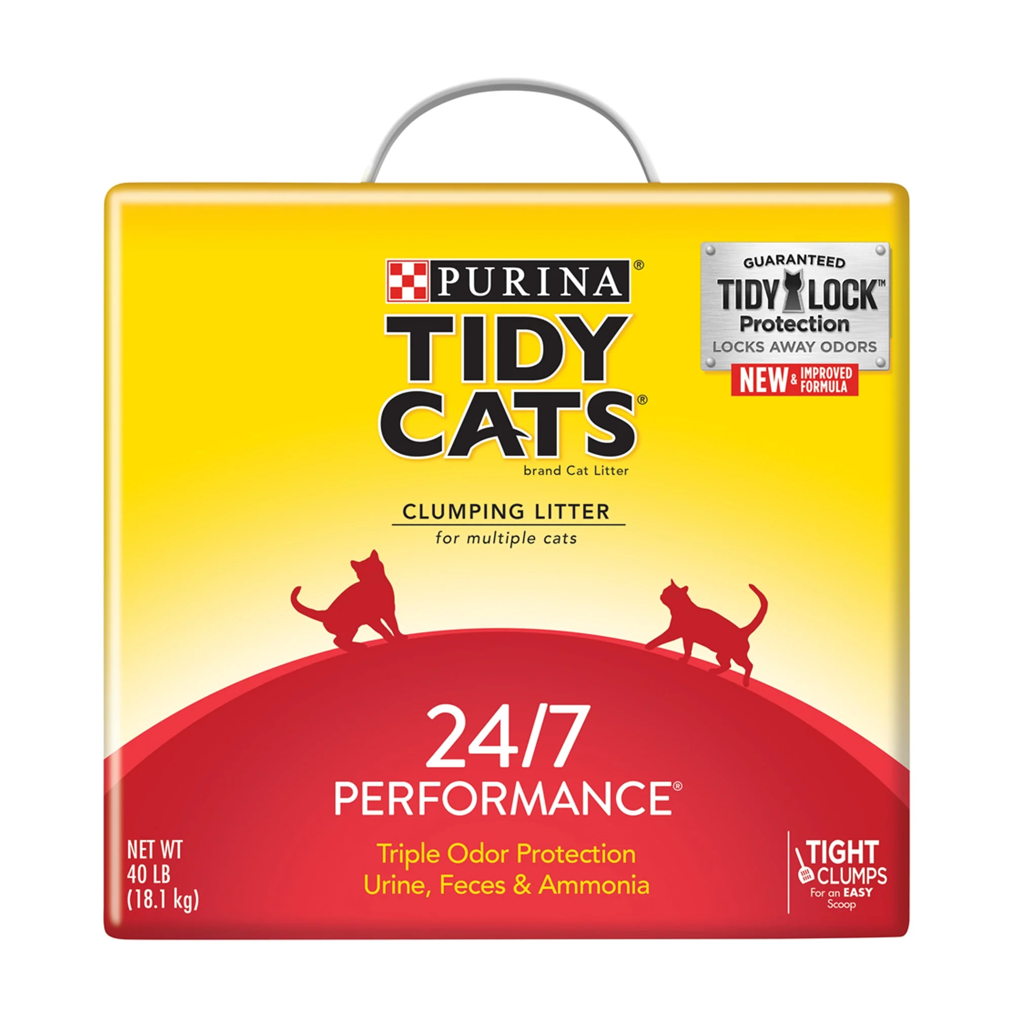 Purina Tidy Cats Clumping Cat Litter, 24/7 Performance Multi Cat Litter, 40 lb. Box - Image 1