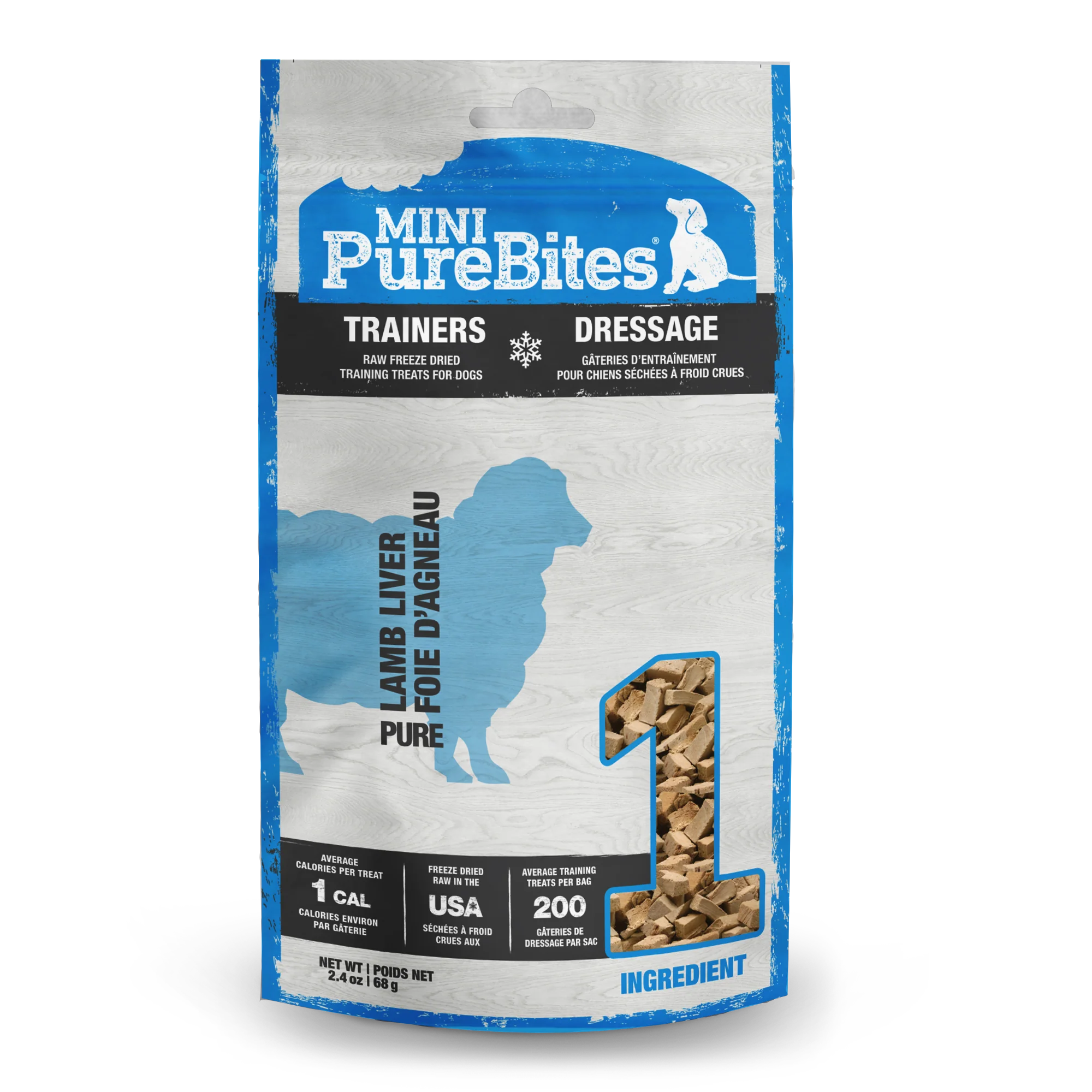 PureBites Freeze Dried Treats for Dogs Lamb 2.4oz