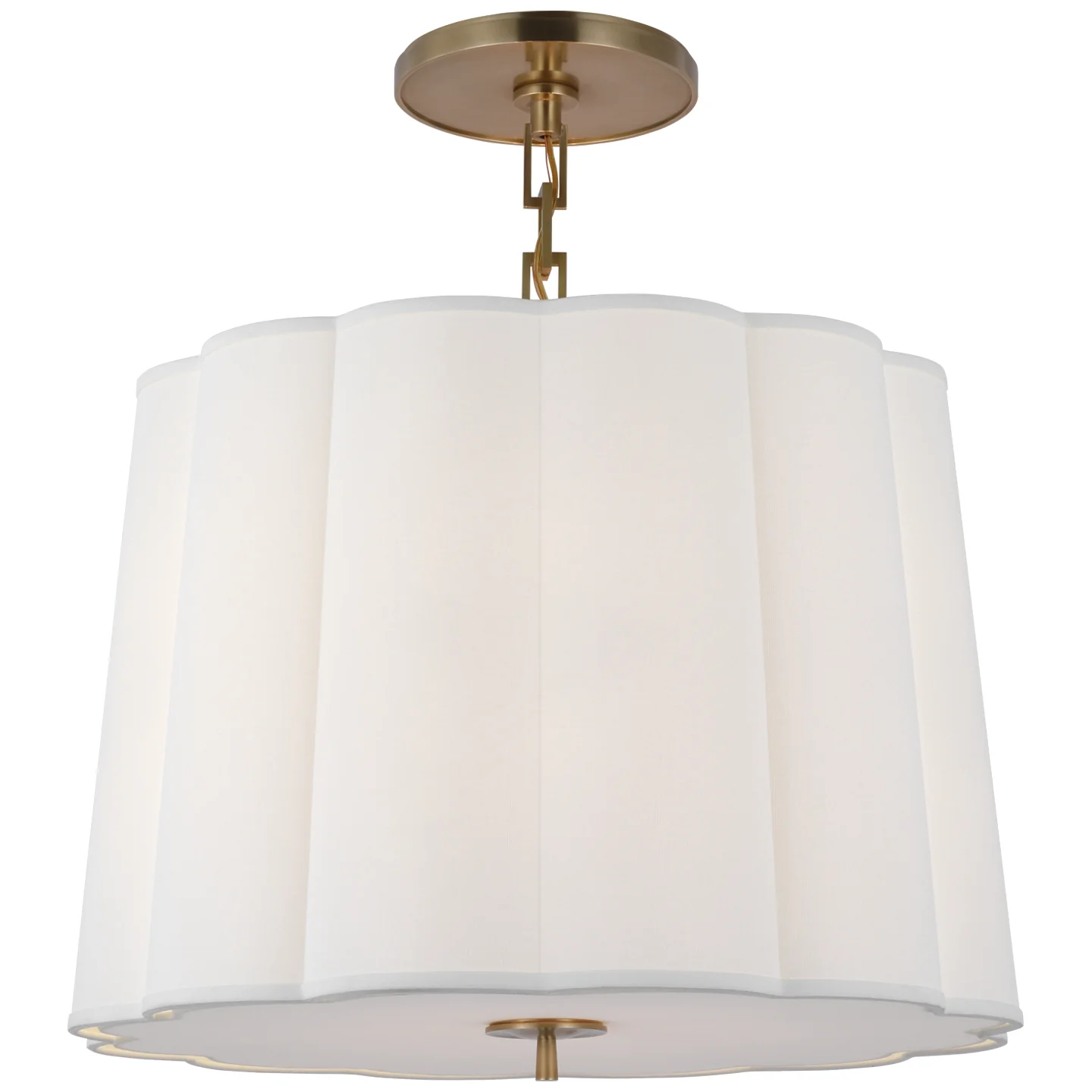 Simple Scallop Five Light Hanging Lantern - Image 2