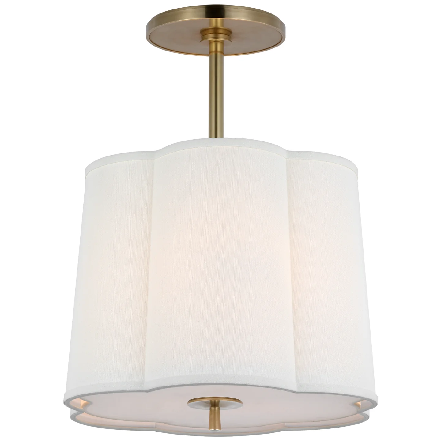 Simple Scallop Three Light Hanging Lantern - Image 2