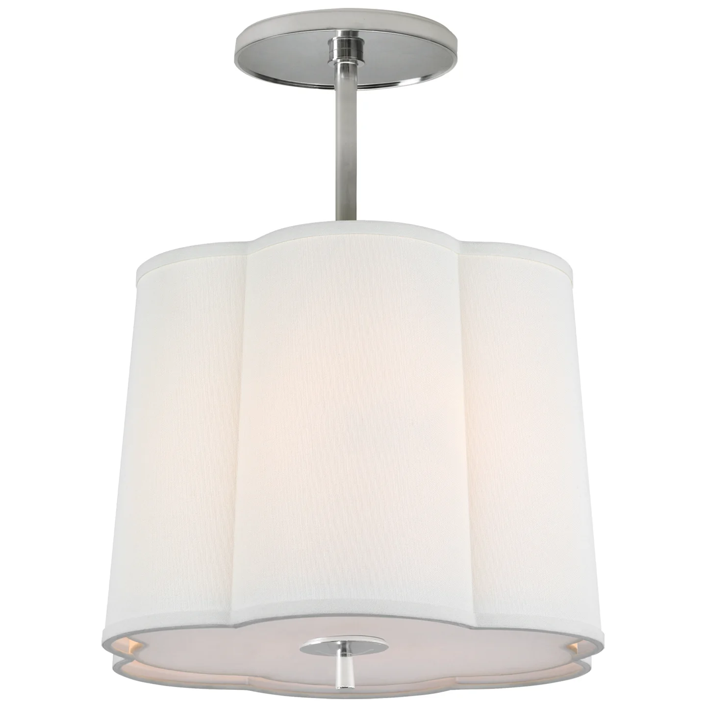 Simple Scallop Three Light Hanging Lantern - Image 3