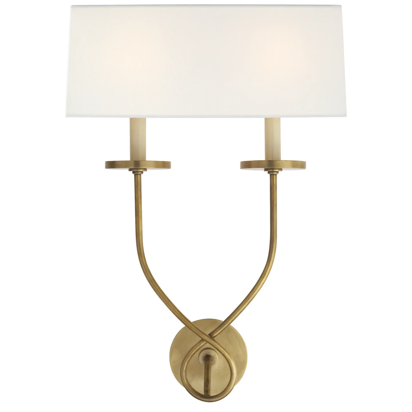 Symmetric Twist Two Light Wall Sconce - Image 1