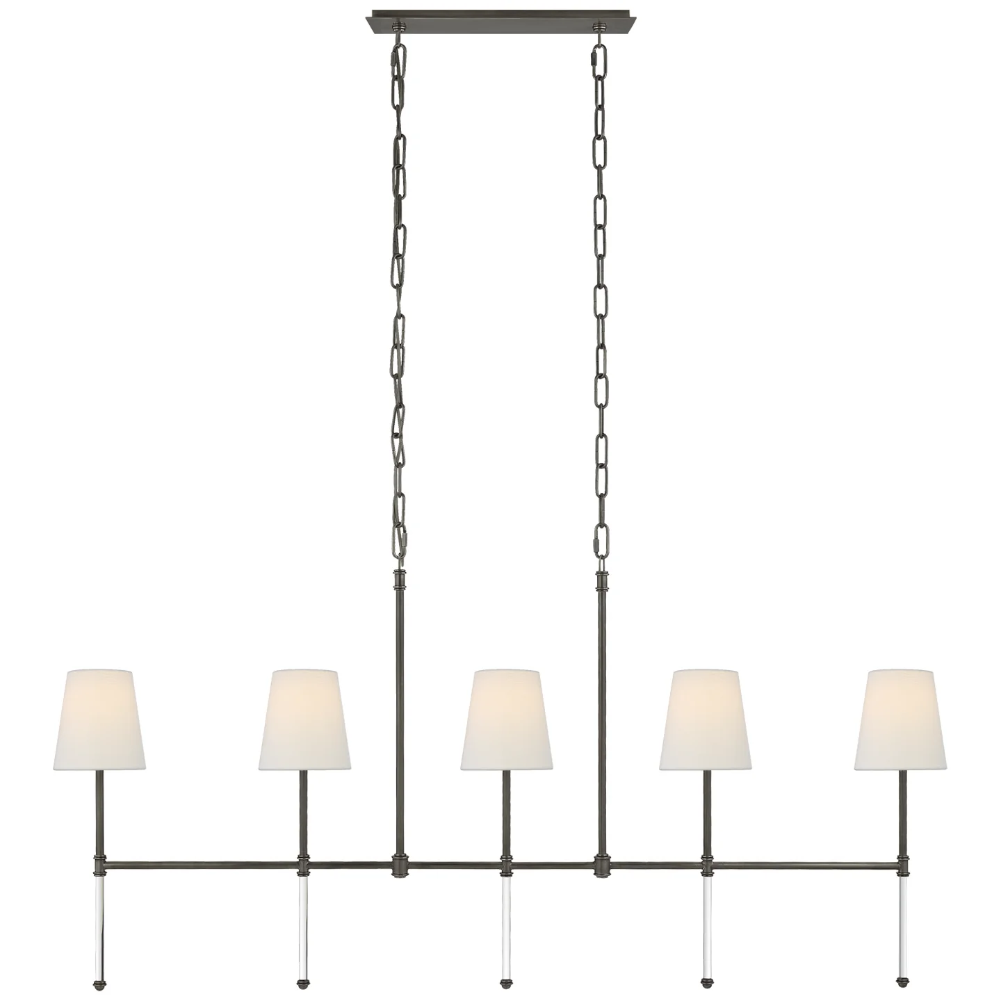 Camille Five Light Linear Chandelier - Image 3