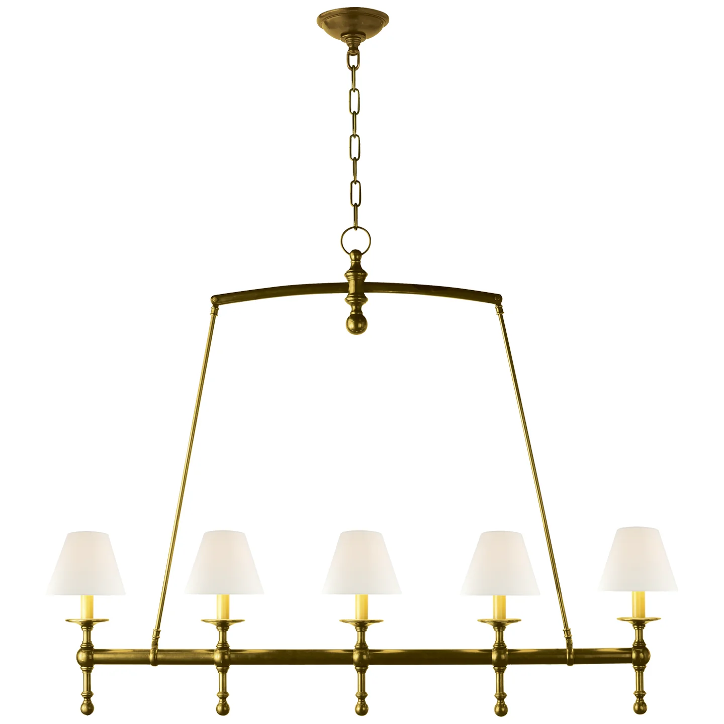 Classic Five Light Linear Chandelier - Image 1
