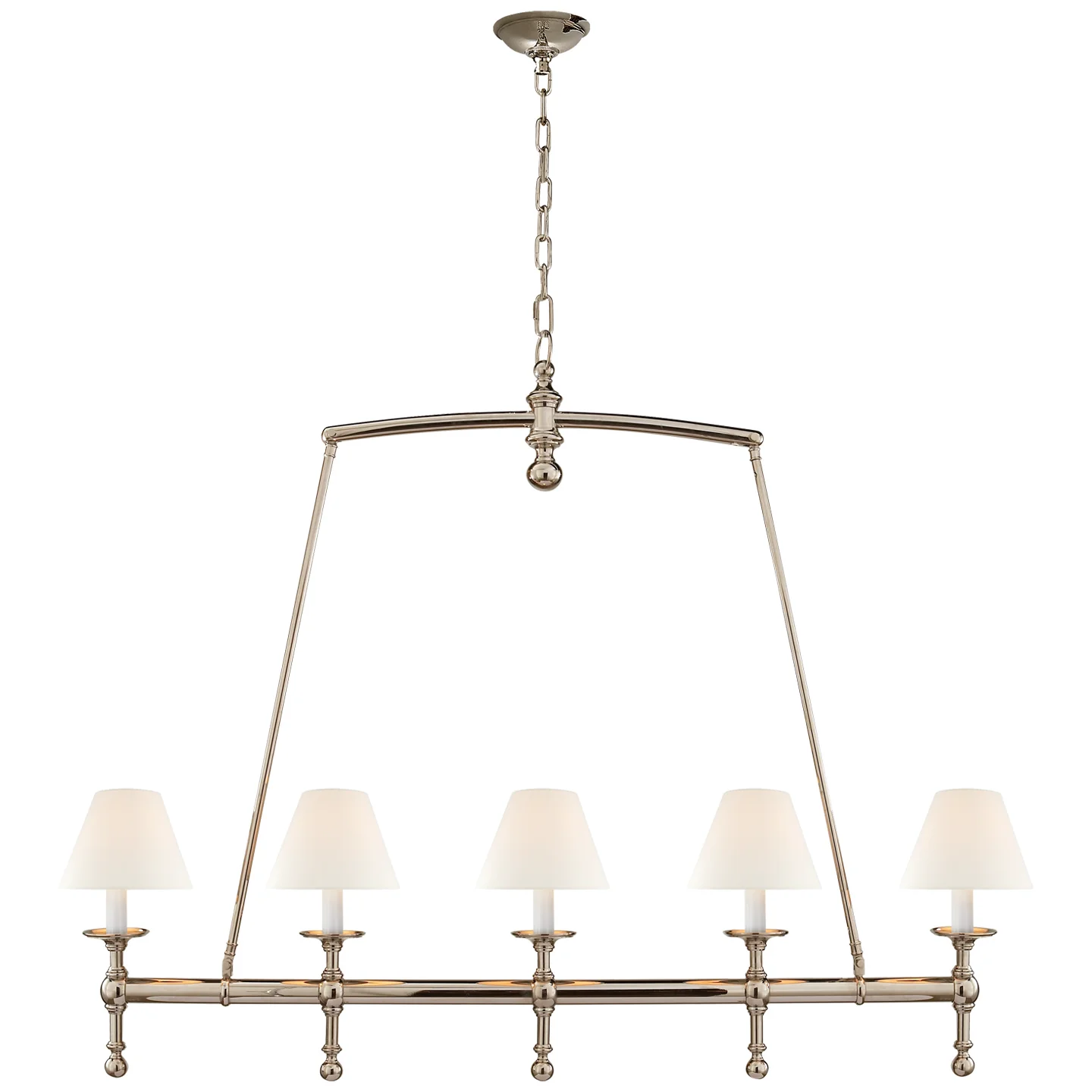 Classic Five Light Linear Chandelier - Image 3