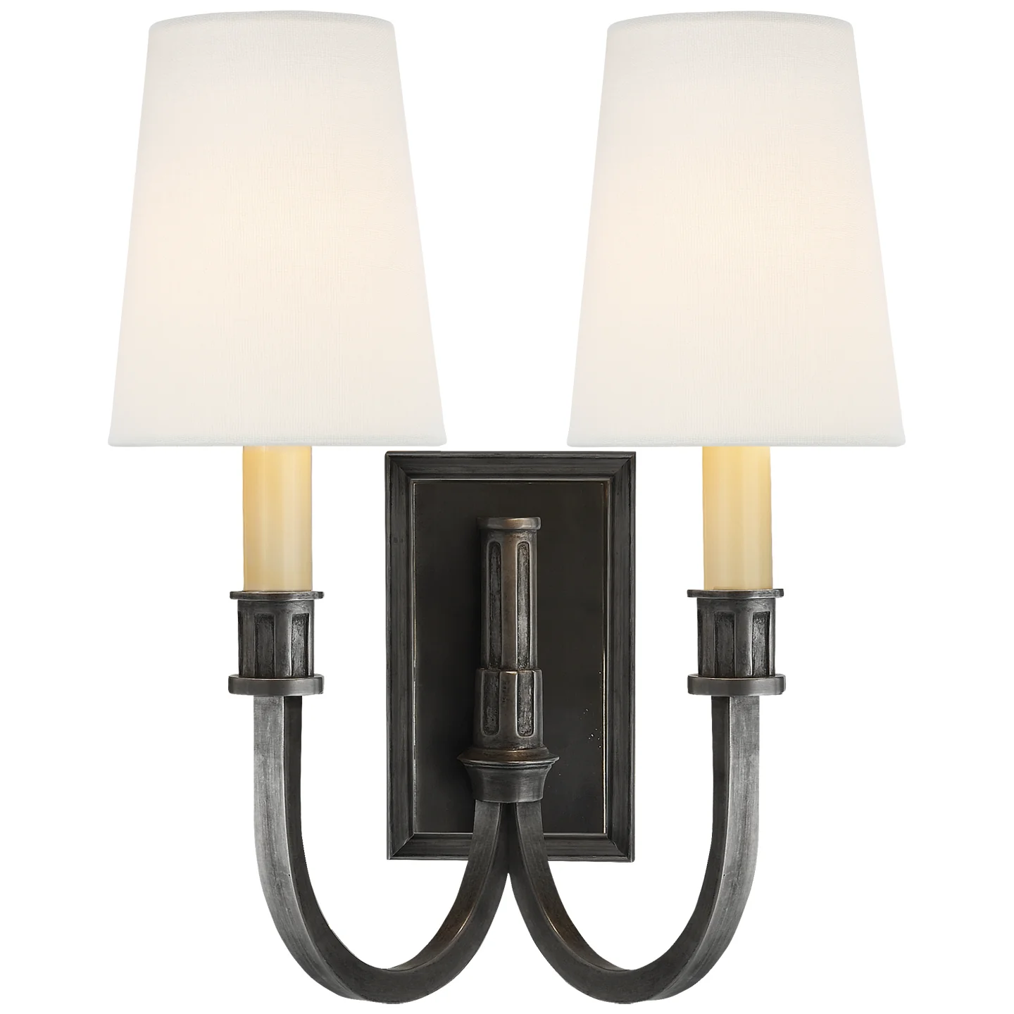 Modern Library Two Light Wall Sconce - Image 1